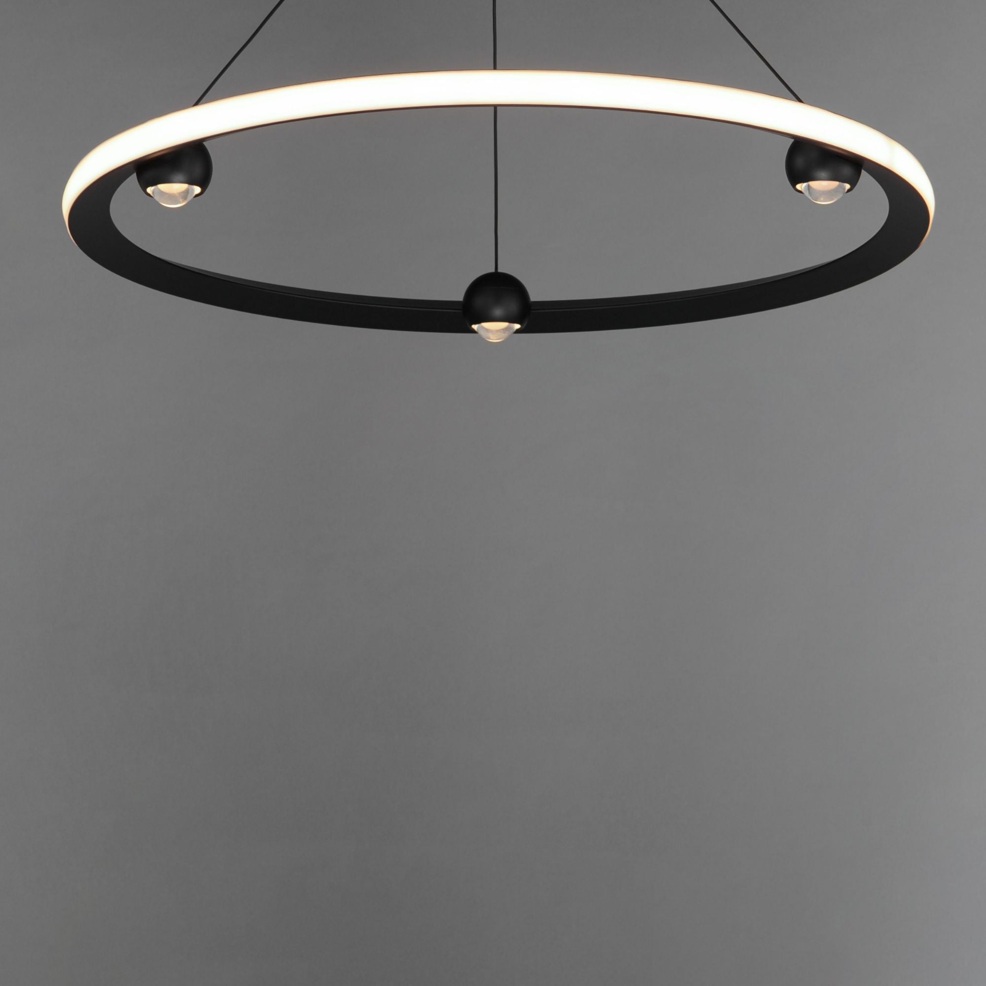 Nodes 32" LED Pendant, Black Finish