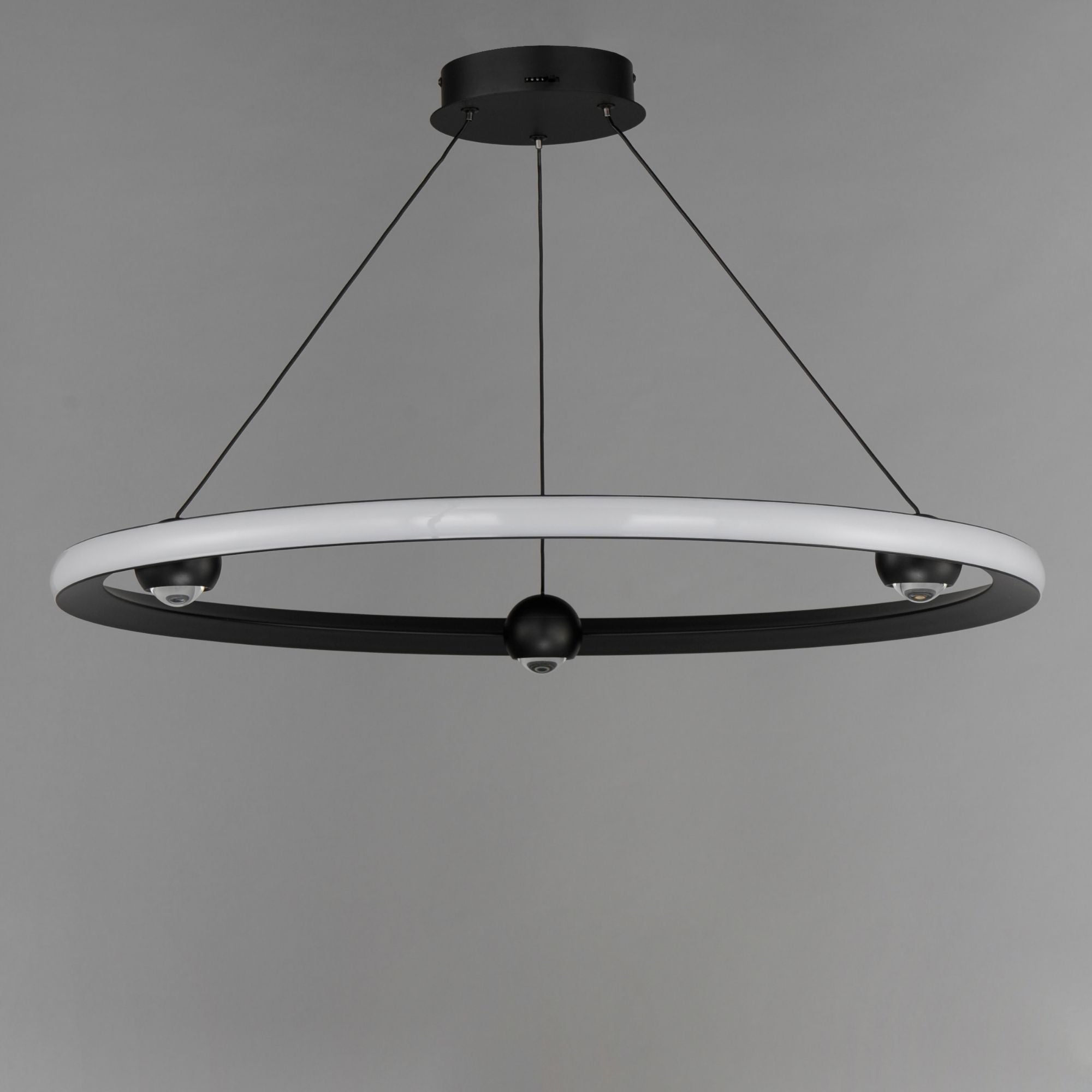 Nodes 32" LED Pendant, Black Finish