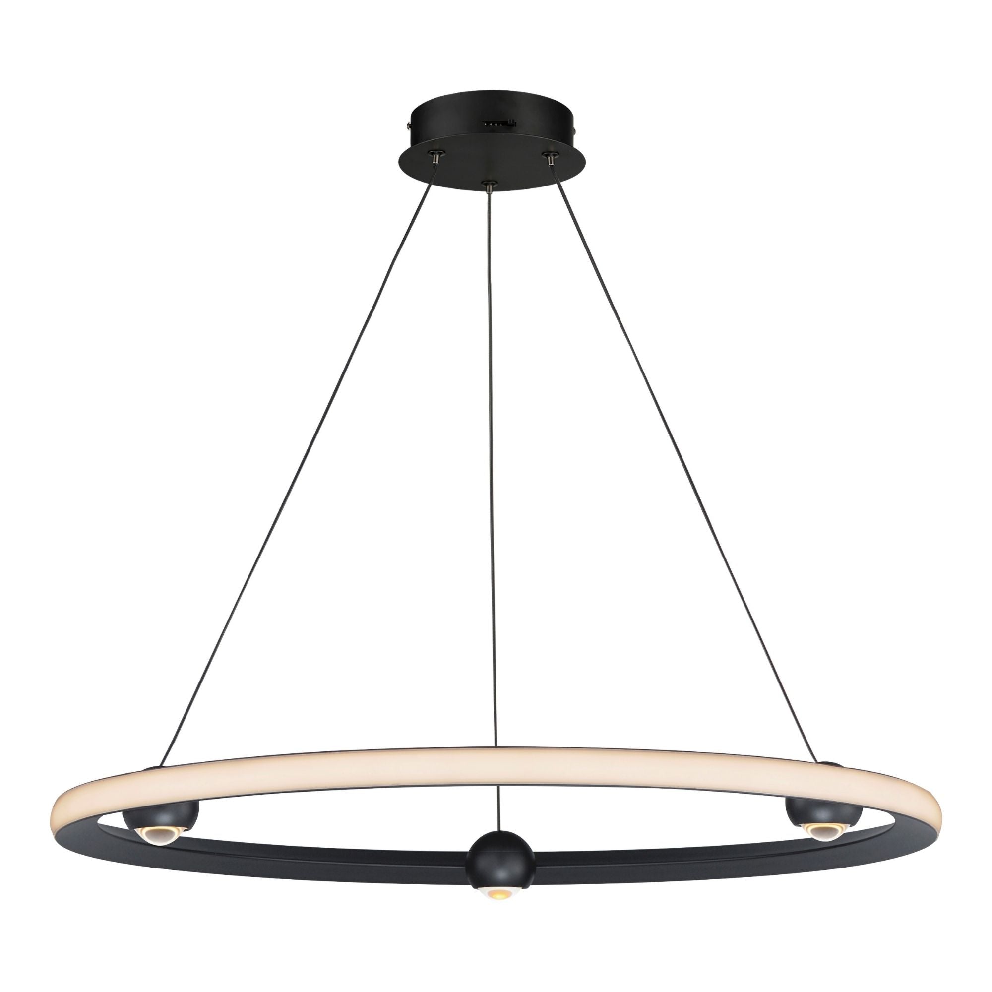 Nodes 32" LED Pendant, Black Finish