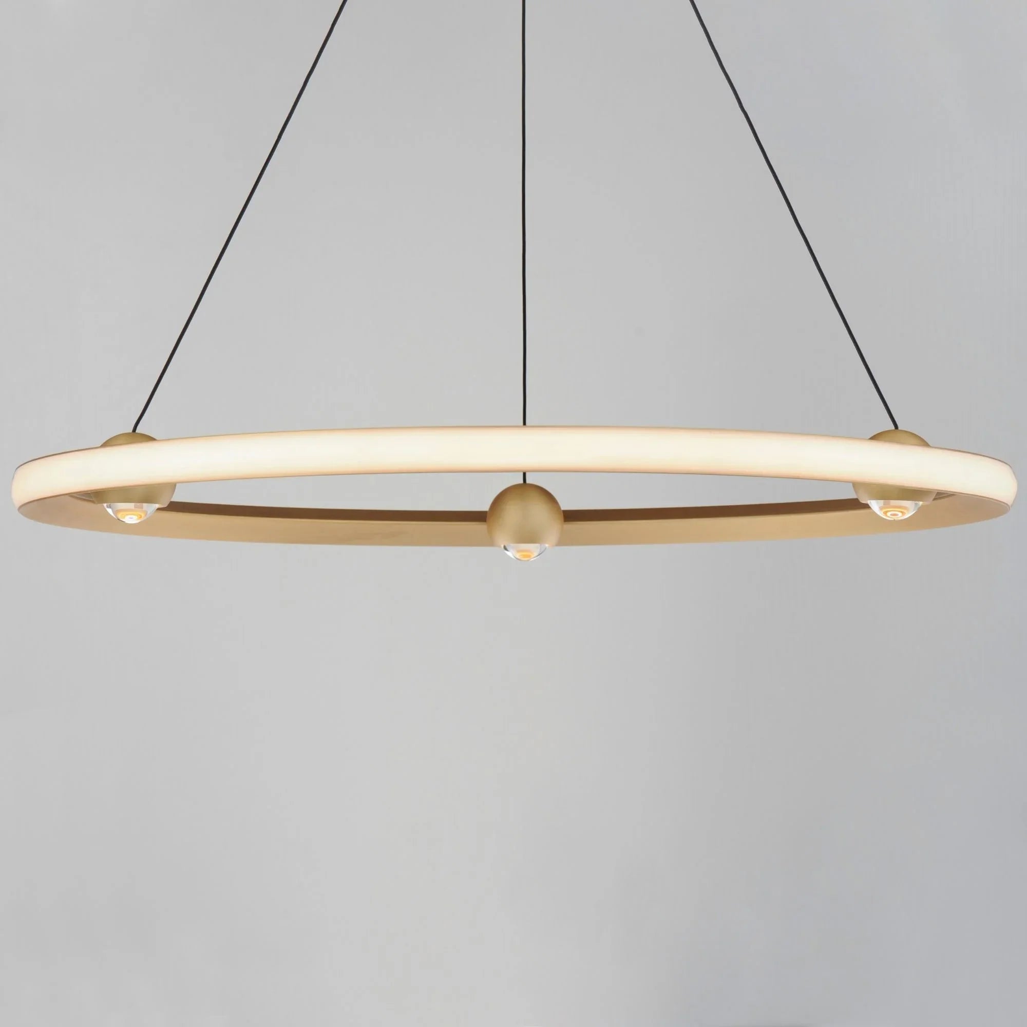 Nodes 32" LED Pendant, Gold Finish