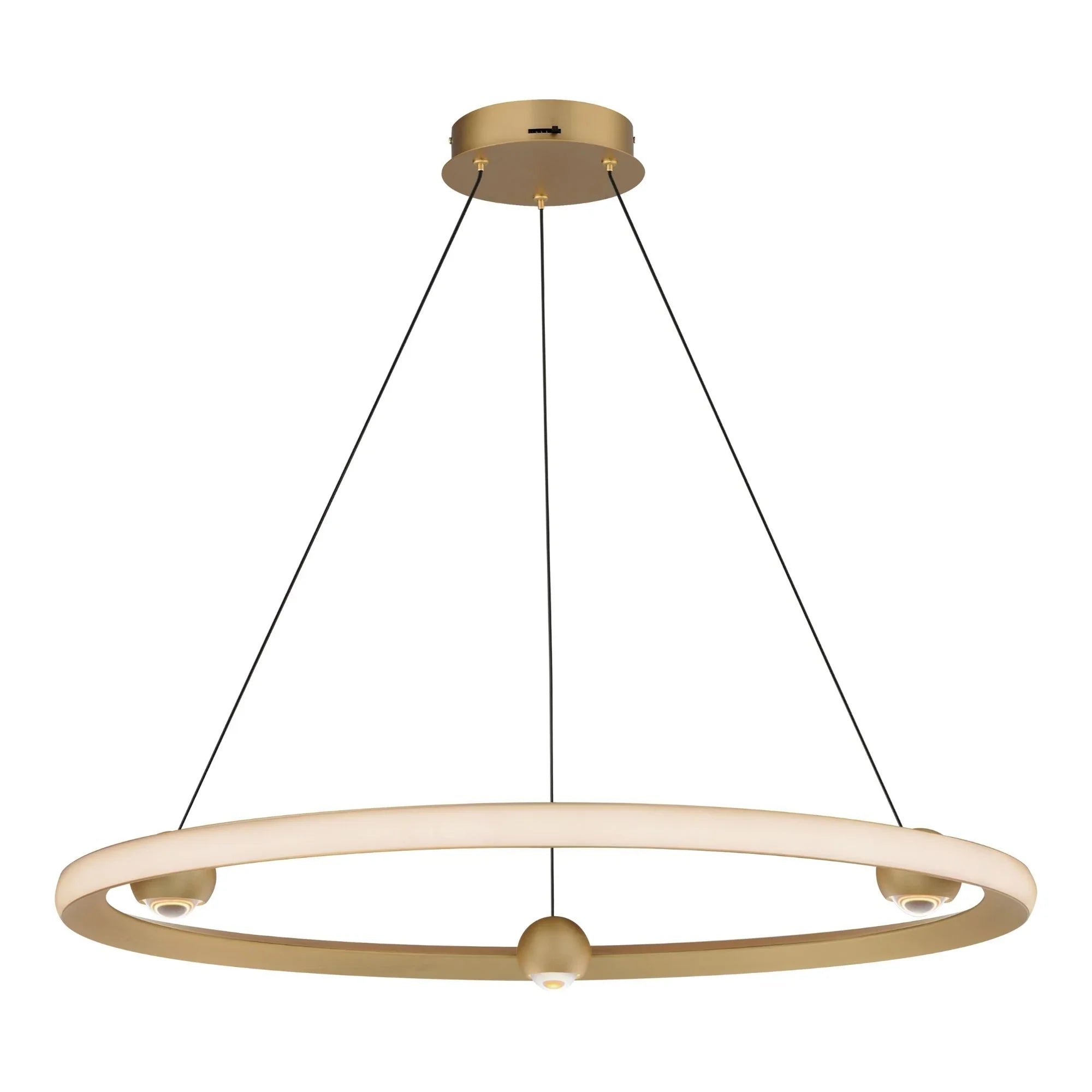 Nodes 32" LED Pendant, Gold Finish
