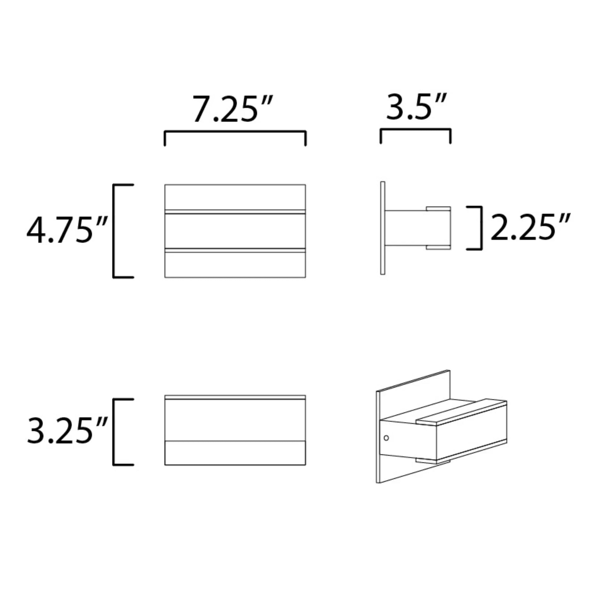 ET2 Lighting - Omni 7" LED Wall Sconce, White Finish | Bees Lighting