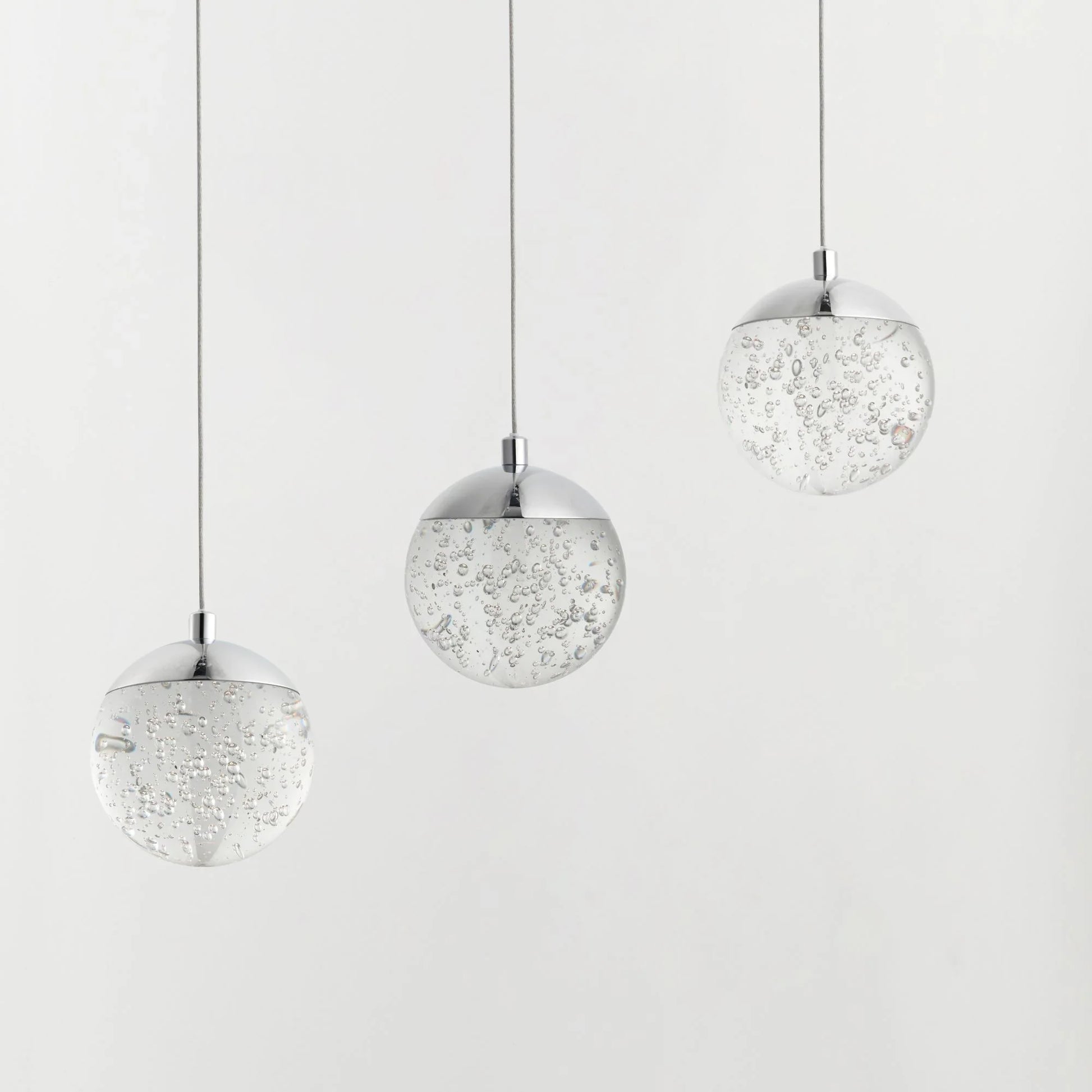 ET2 Lighting - Orb II 12" 3-Light LED Pendant, Polished Chrome Finish | Bees Lighting
