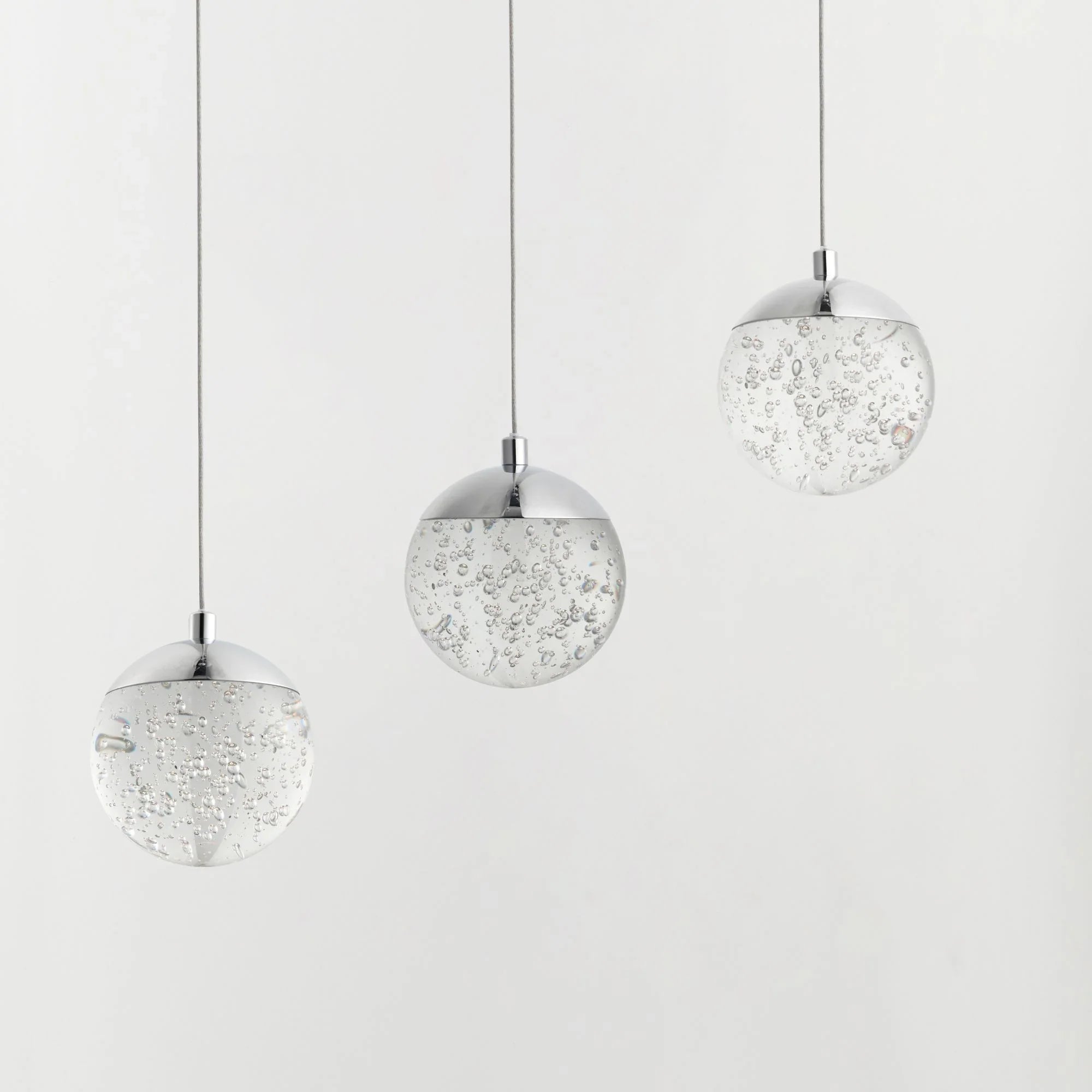 ET2 Lighting - Orb II 12" 3-Light LED Pendant, Polished Chrome Finish | Bees Lighting