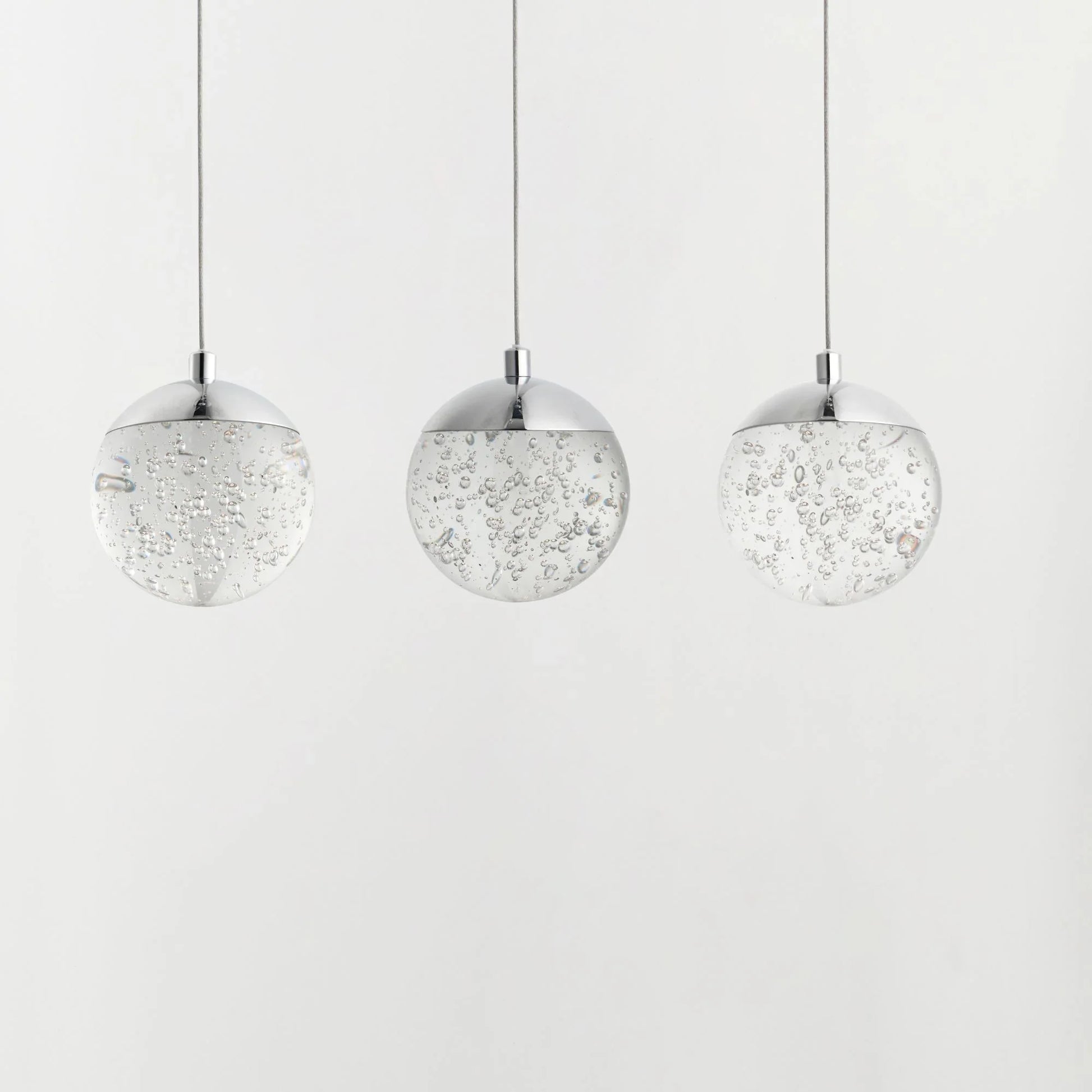 ET2 Lighting - Orb II 12" 3-Light LED Pendant, Polished Chrome Finish | Bees Lighting