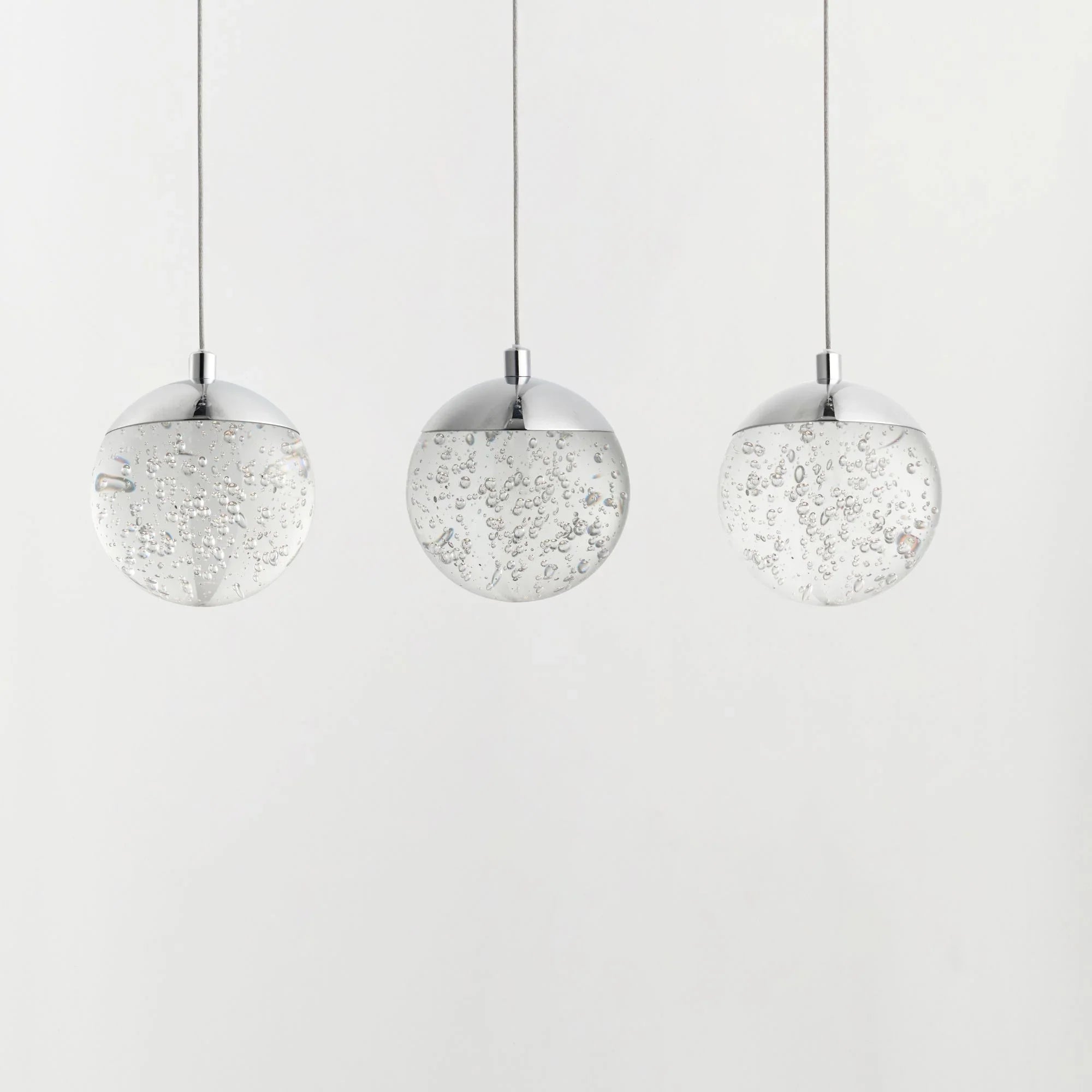ET2 Lighting - Orb II 12" 3-Light LED Pendant, Polished Chrome Finish | Bees Lighting