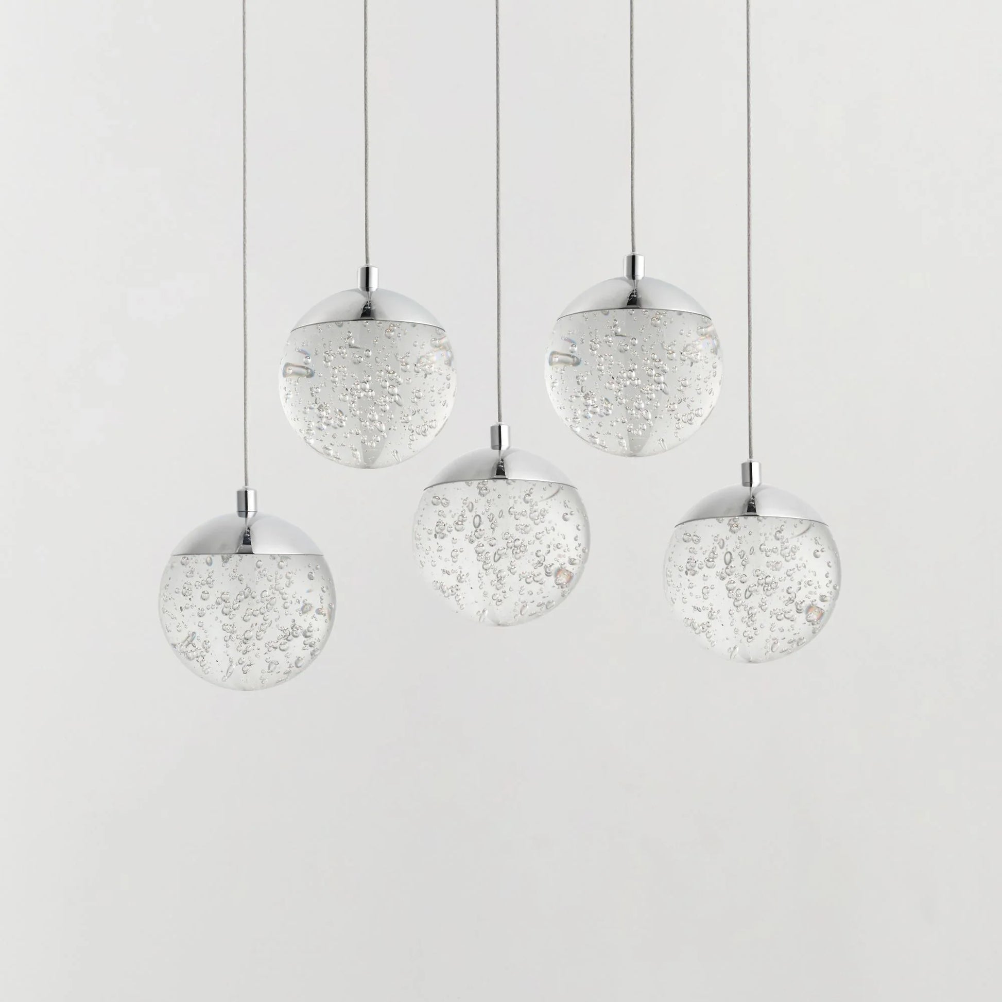 ET2 Lighting - Orb II 16" 5-Light LED Pendant, Polished Chrome Finish | Bees Lighting