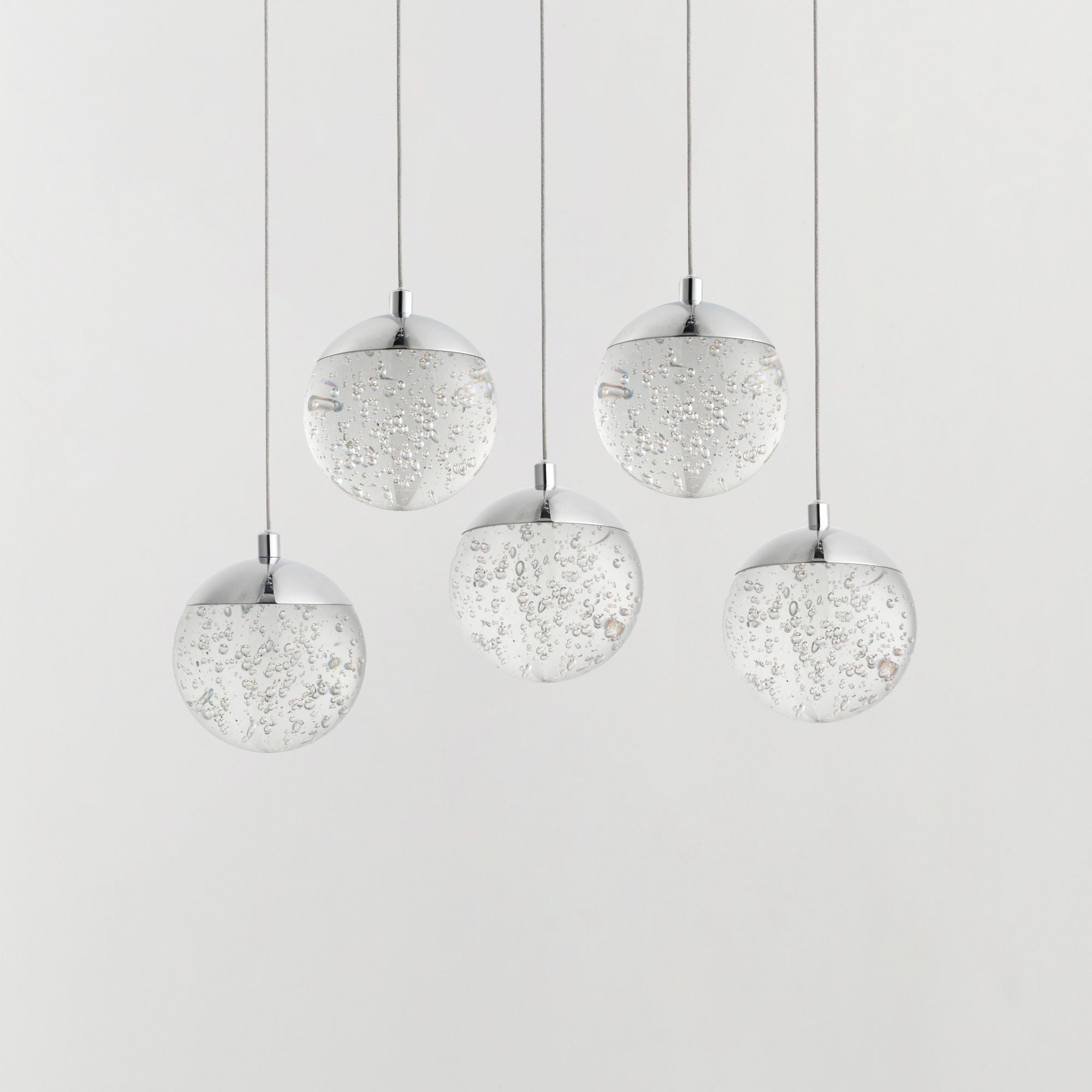 Orb II 16" 5-Light LED Pendant, Polished Chrome Finish