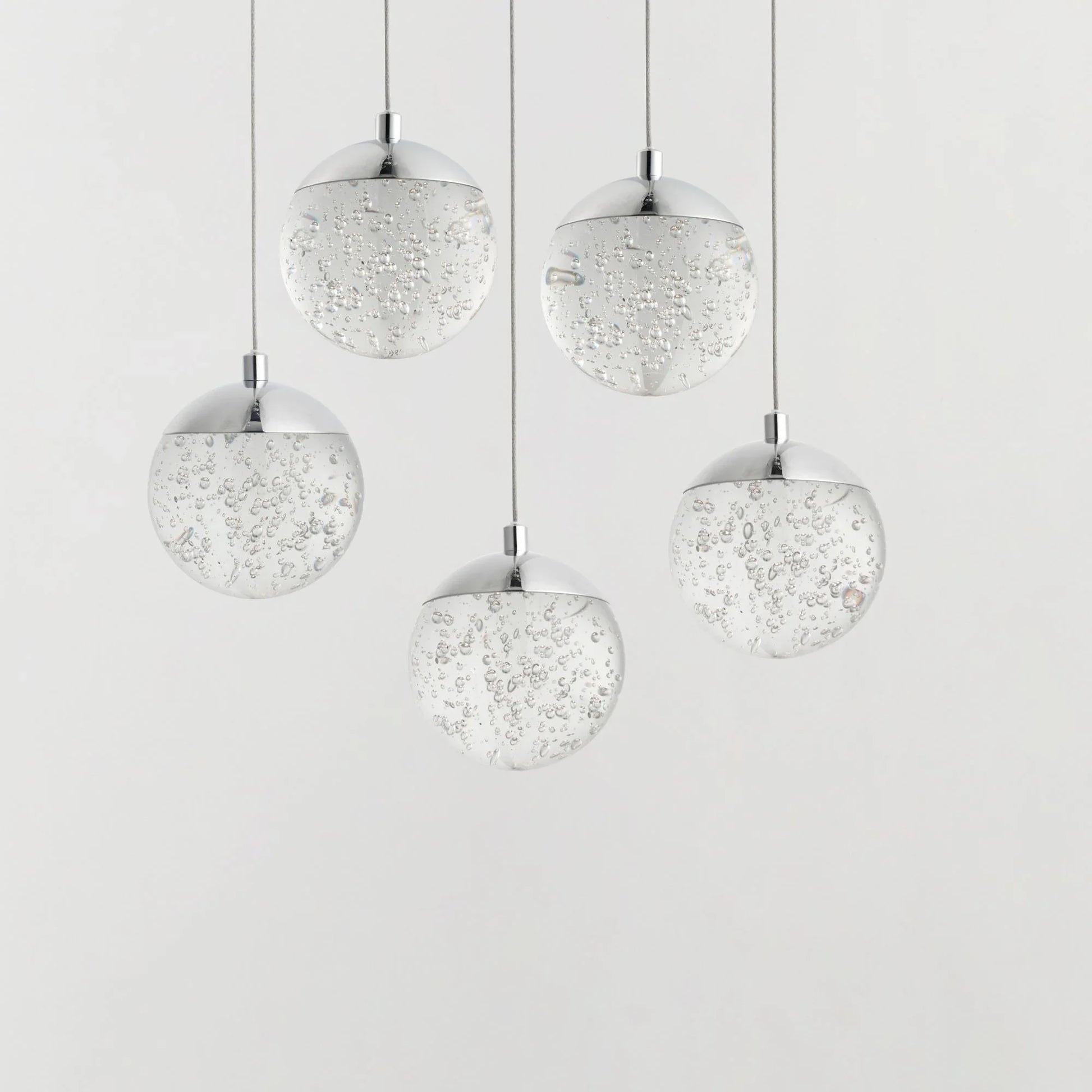 ET2 Lighting - Orb II 16" 5-Light LED Pendant, Polished Chrome Finish | Bees Lighting