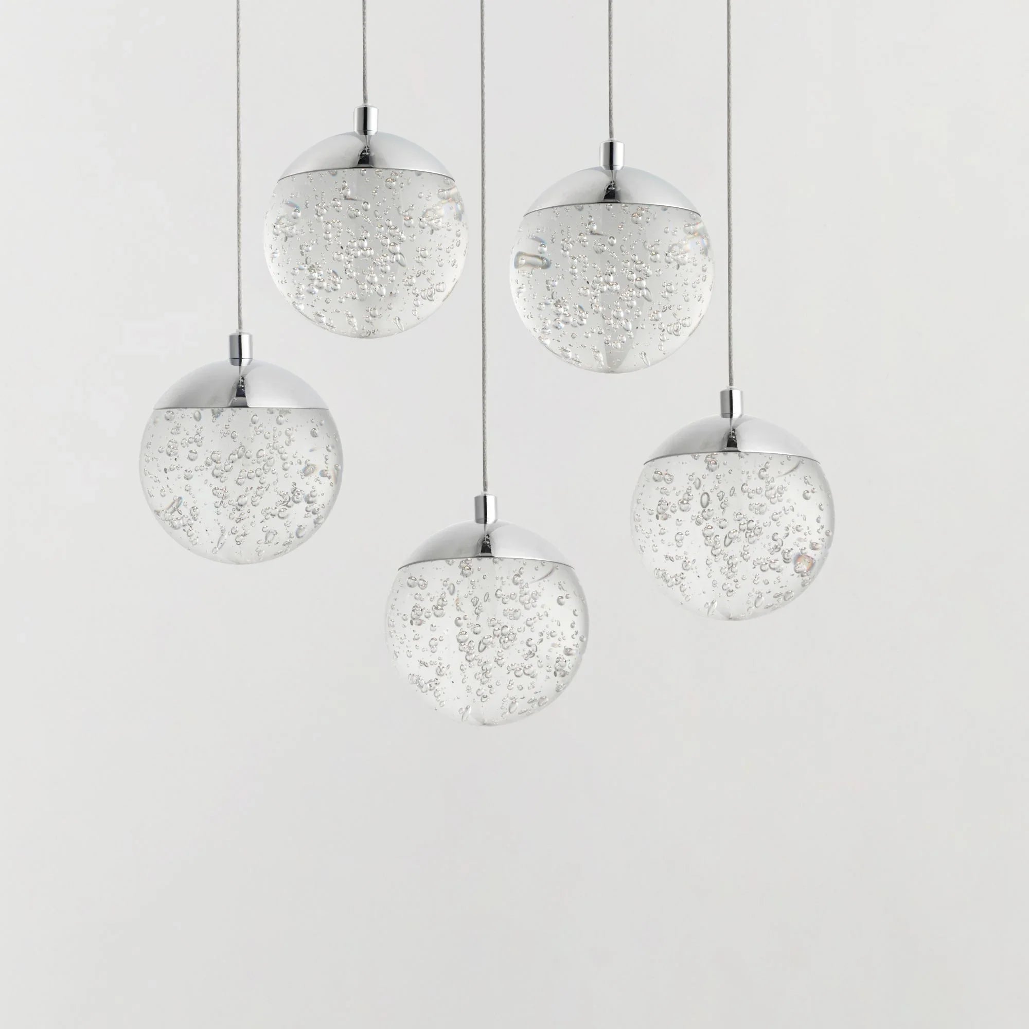 ET2 Lighting - Orb II 16" 5-Light LED Pendant, Polished Chrome Finish | Bees Lighting