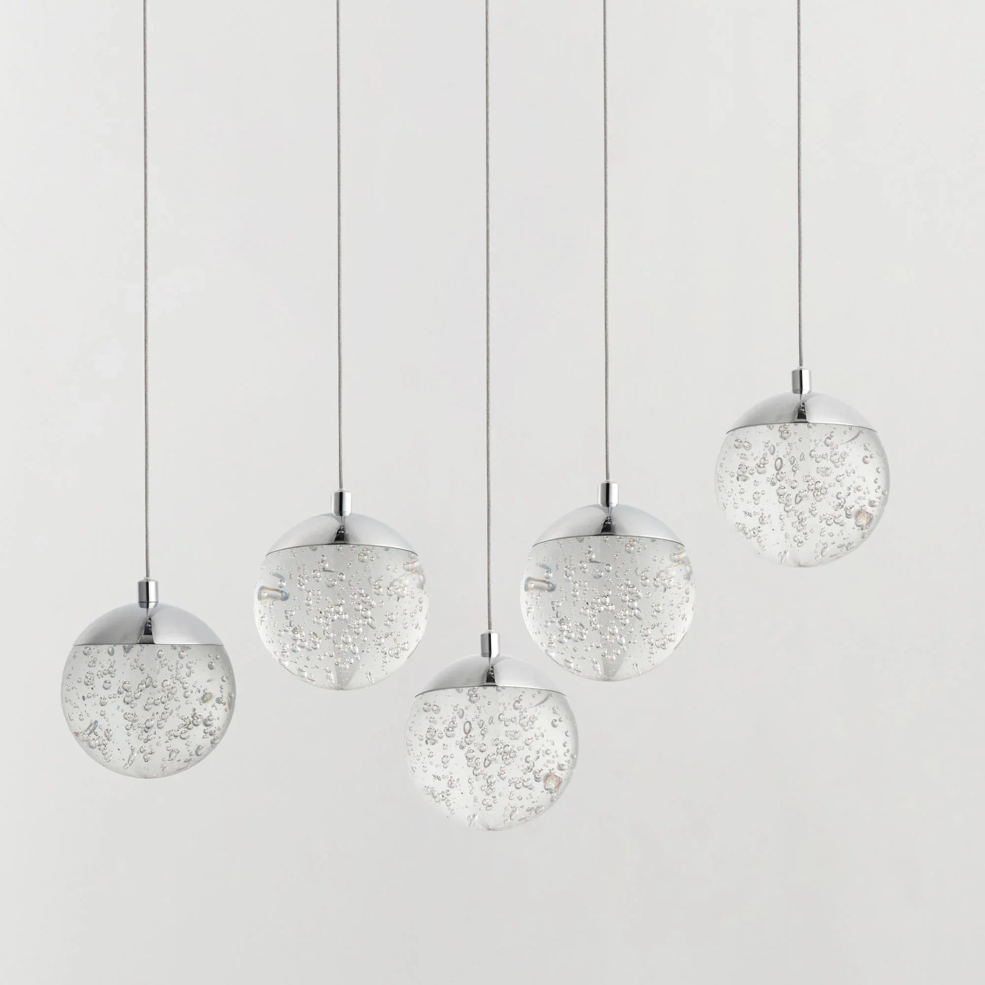 ET2 Lighting - Orb II 16" 5-Light LED Pendant, Polished Chrome Finish | Bees Lighting