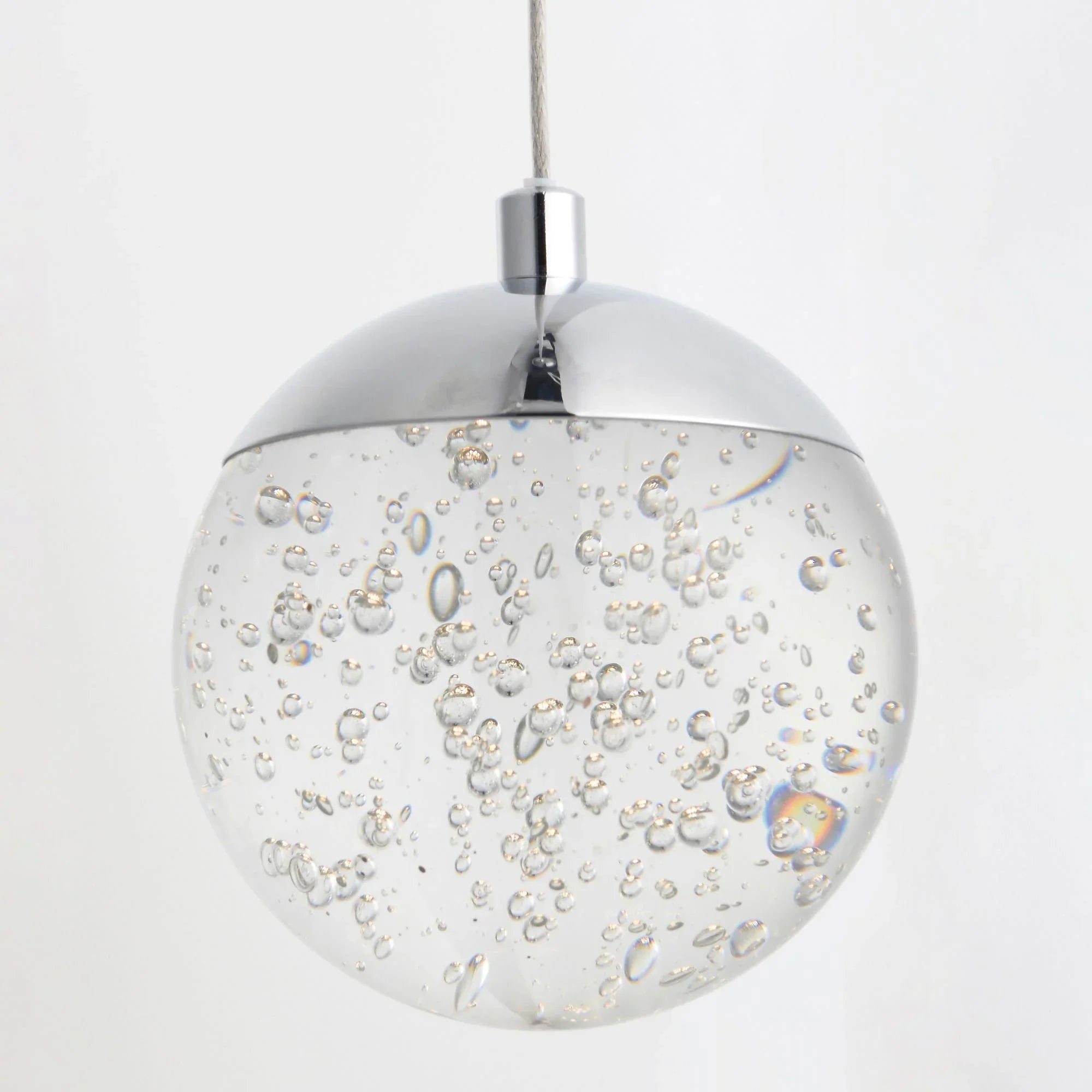 ET2 Lighting - Orb II 34" 10-Light LED Linear Pendant, Polished Chrome Finish | Bees Lighting