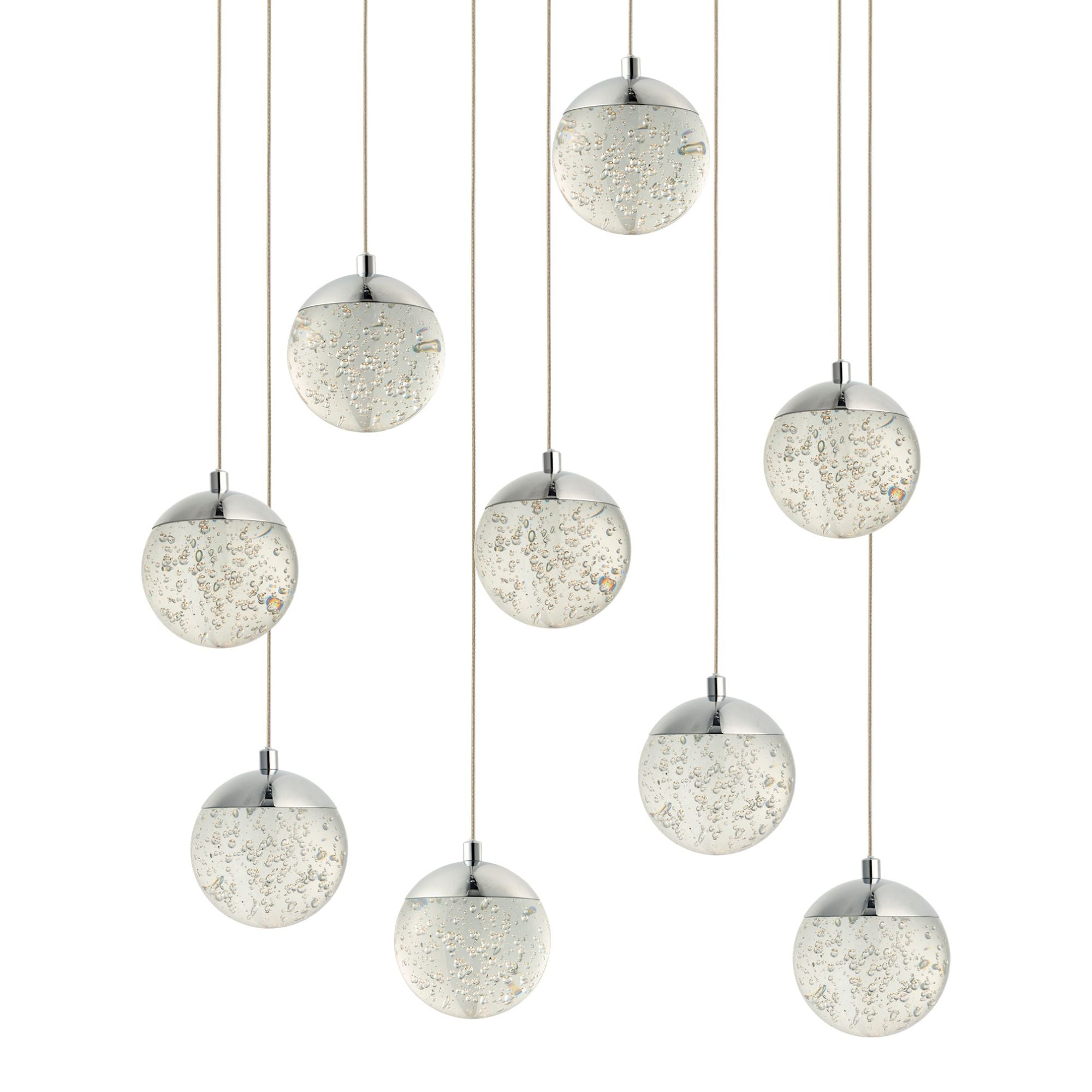 Orb II 22" 9-Light LED Pendant, Polished Chrome Finish