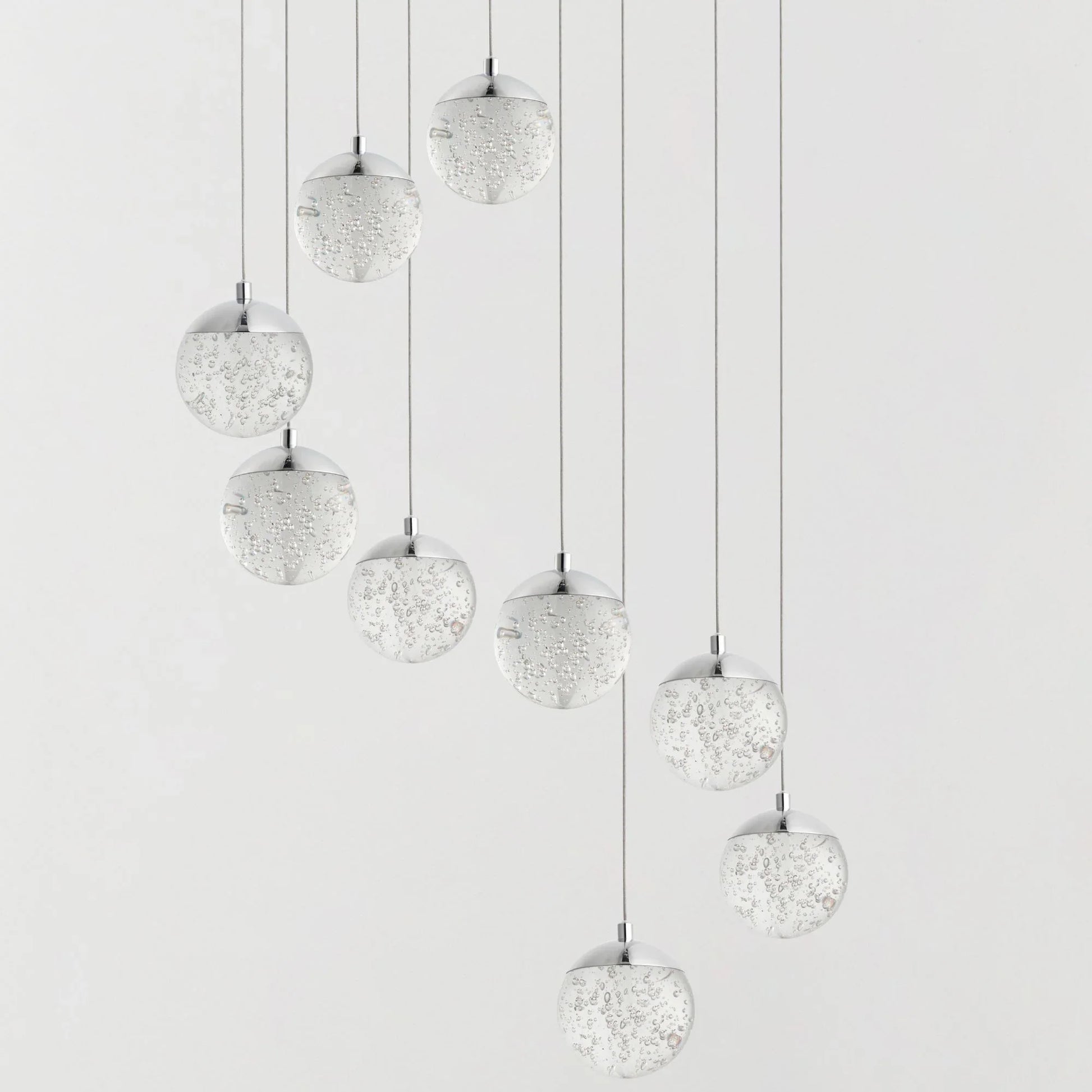 ET2 Lighting - Orb II 22" 9-Light LED Pendant, Polished Chrome Finish | Bees Lighting