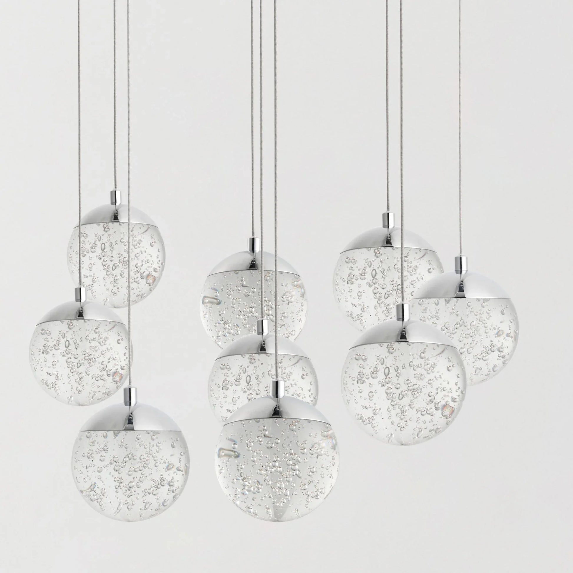 ET2 Lighting - Orb II 22" 9-Light LED Pendant, Polished Chrome Finish | Bees Lighting