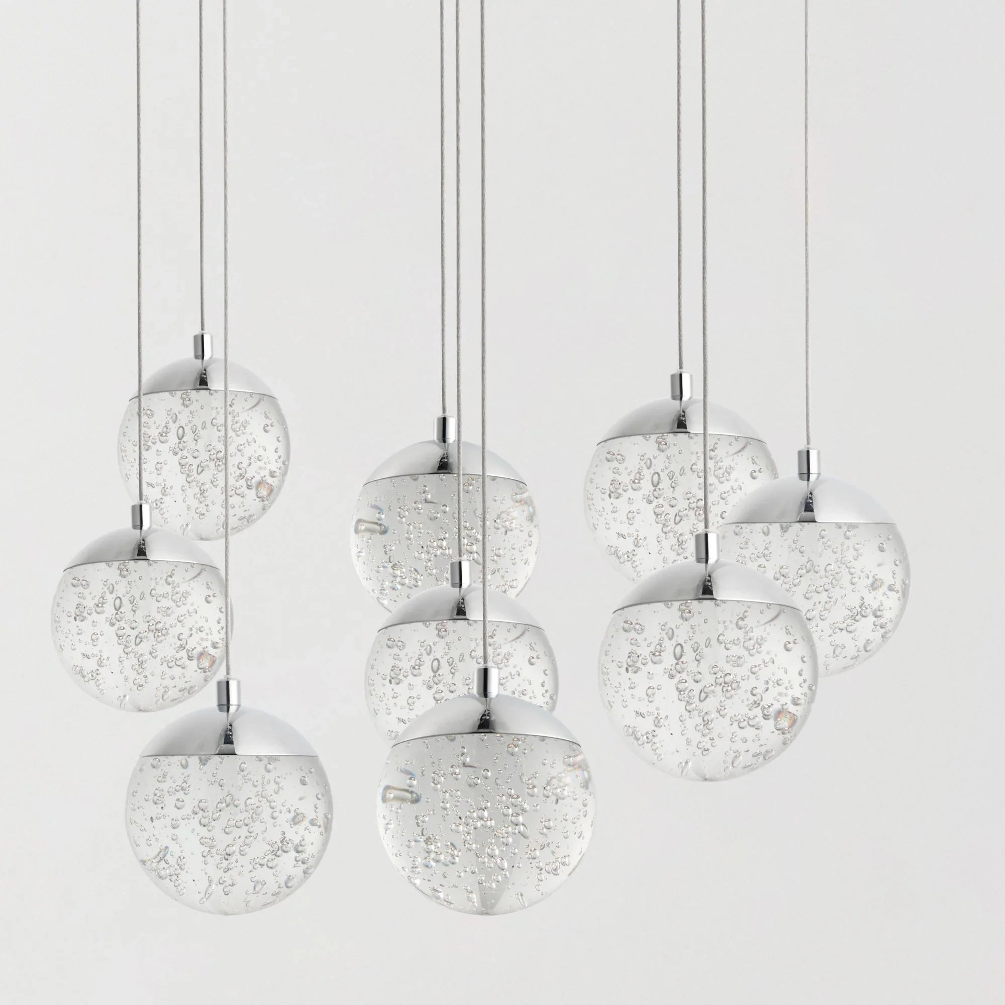 ET2 Lighting - Orb II 22" 9-Light LED Pendant, Polished Chrome Finish | Bees Lighting