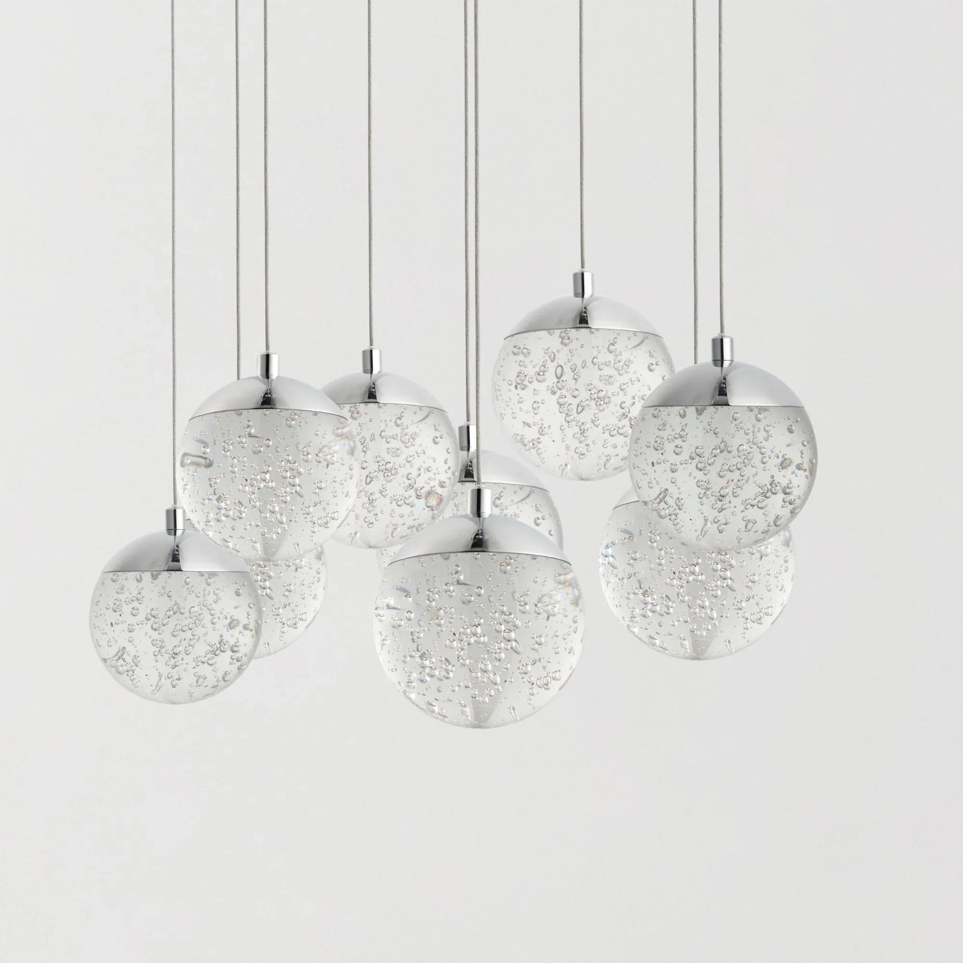 ET2 Lighting - Orb II 22" 9-Light LED Pendant, Polished Chrome Finish | Bees Lighting