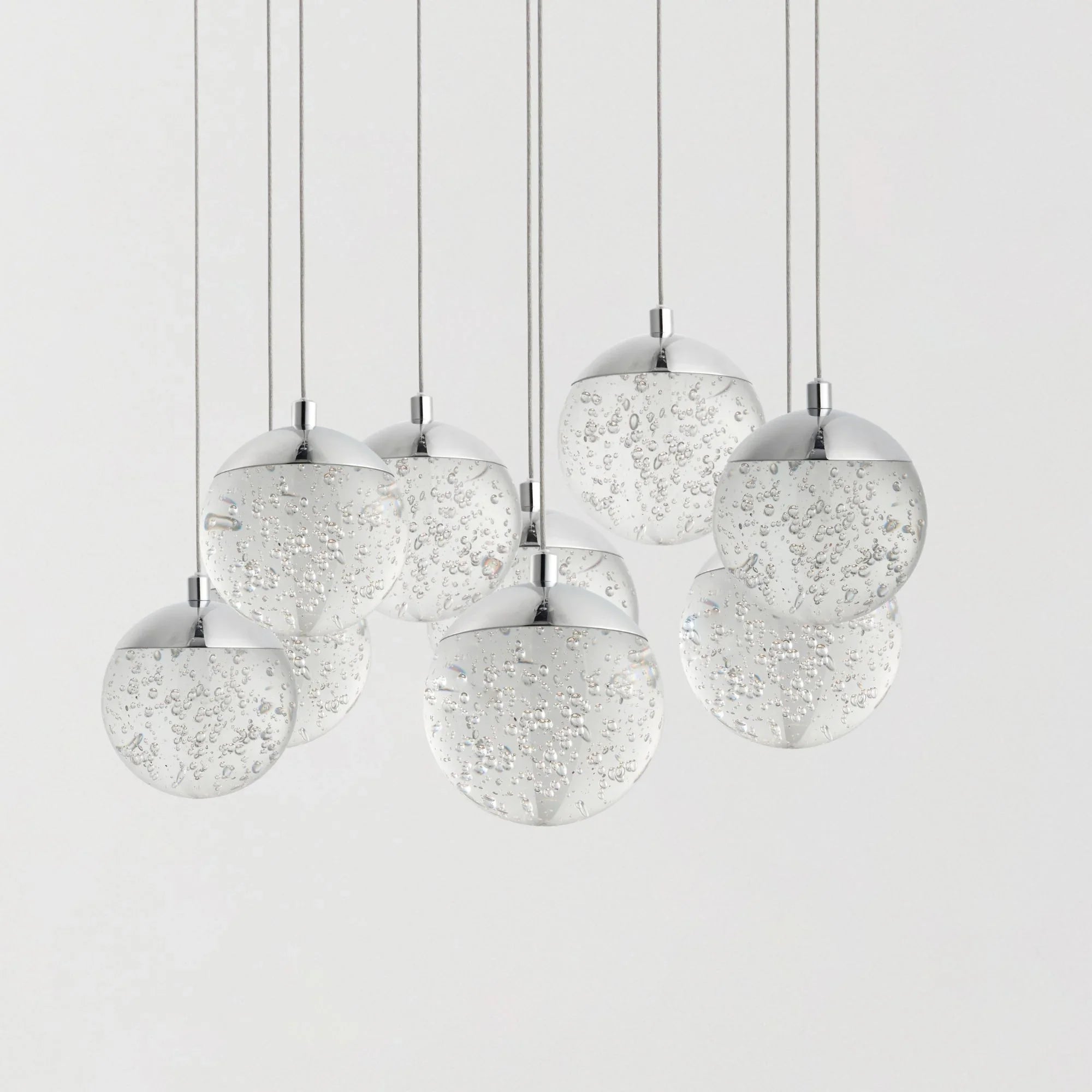 ET2 Lighting - Orb II 22" 9-Light LED Pendant, Polished Chrome Finish | Bees Lighting