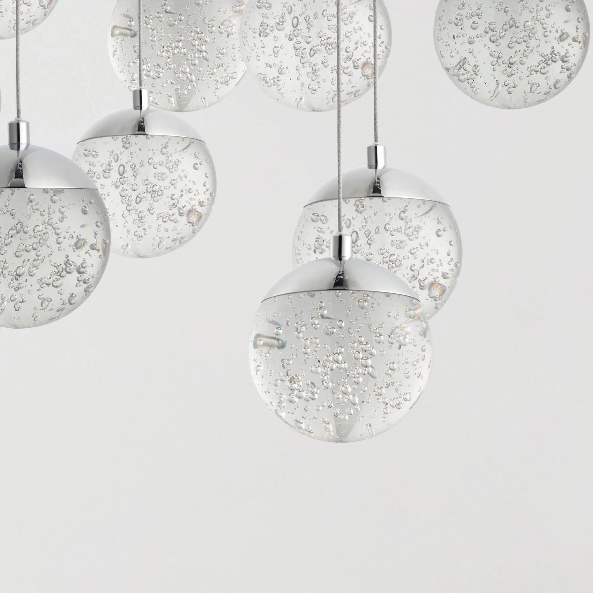 ET2 Lighting - Orb II 22" 9-Light LED Pendant, Polished Chrome Finish | Bees Lighting
