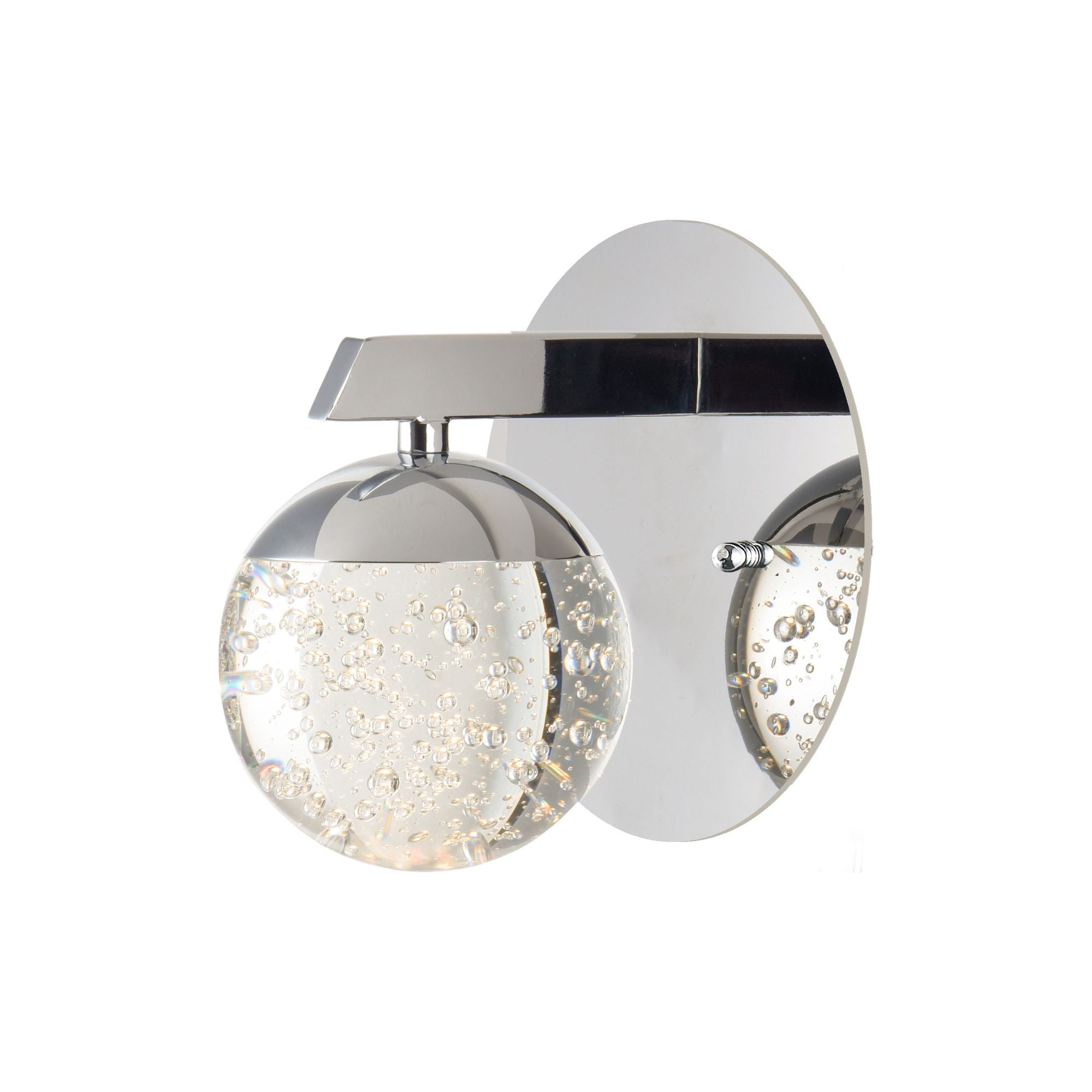 Orb II 6" LED Wall Sconce, Polished Chrome Finish