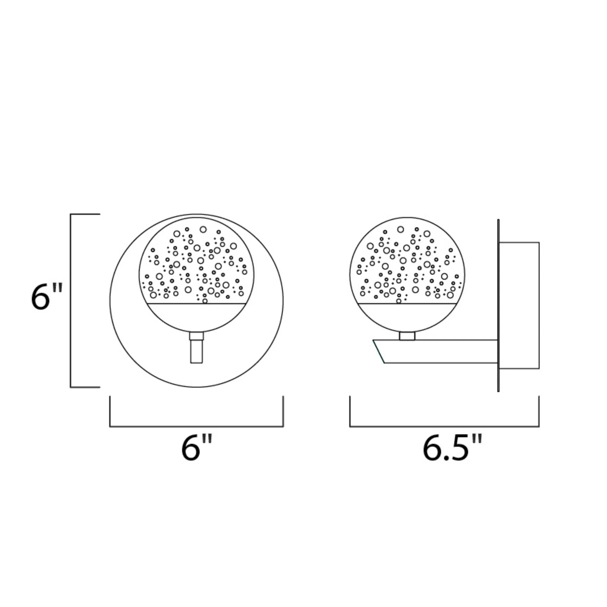 ET2 Lighting - Orb II 6" LED Wall Sconce, Polished Chrome Finish | Bees Lighting