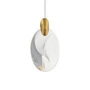 Pebble 5" LED Mini Pendant, Black & Polished Gold Finish