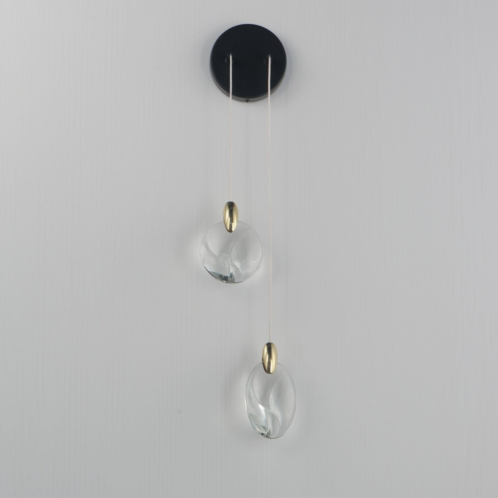 ET2 Lighting - Pebble 24" 2-Light LED Wall Sconce, Black & Polished Gold Finish | Bees Lighting