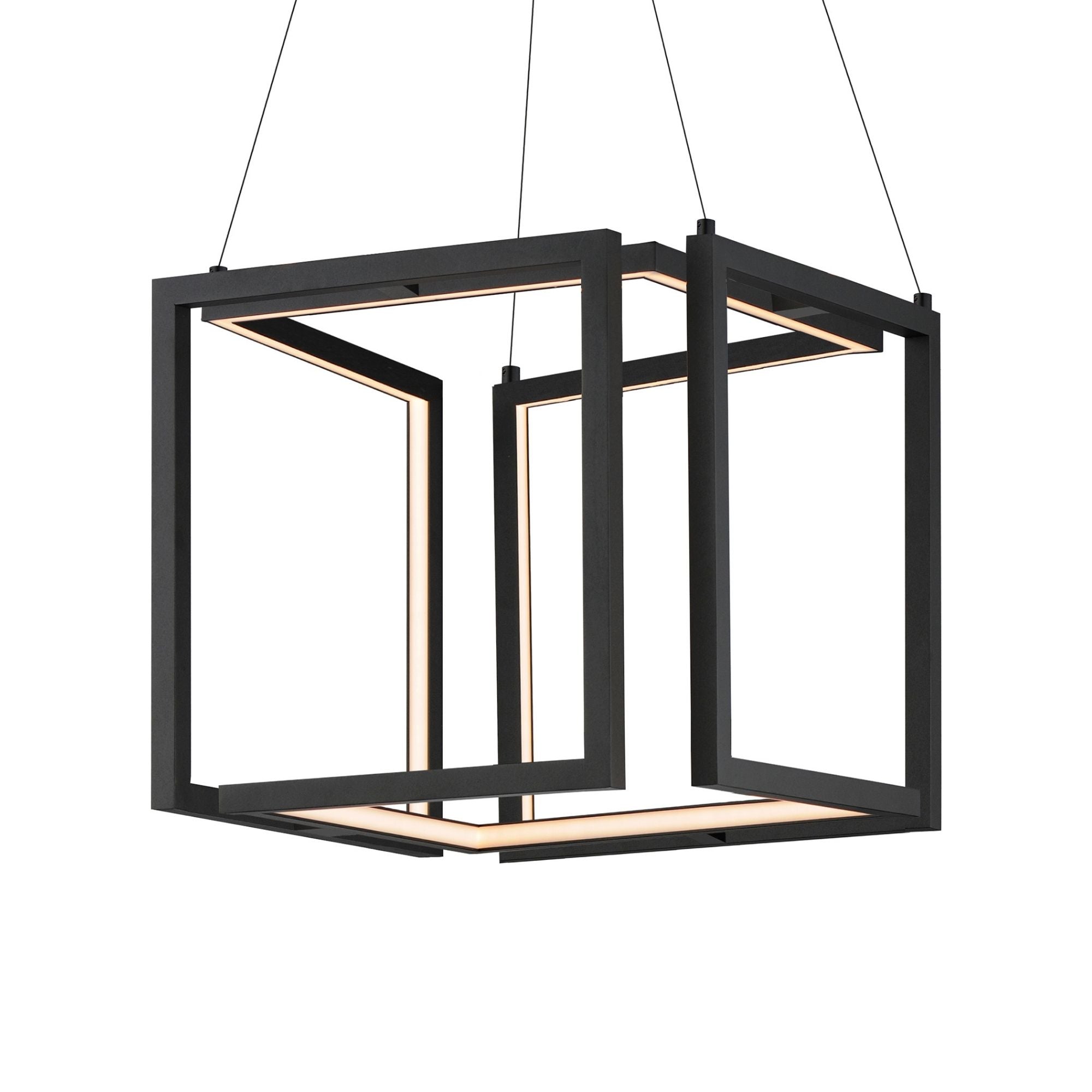Penrose 16" LED Pendant, 120-277V, Black Finish