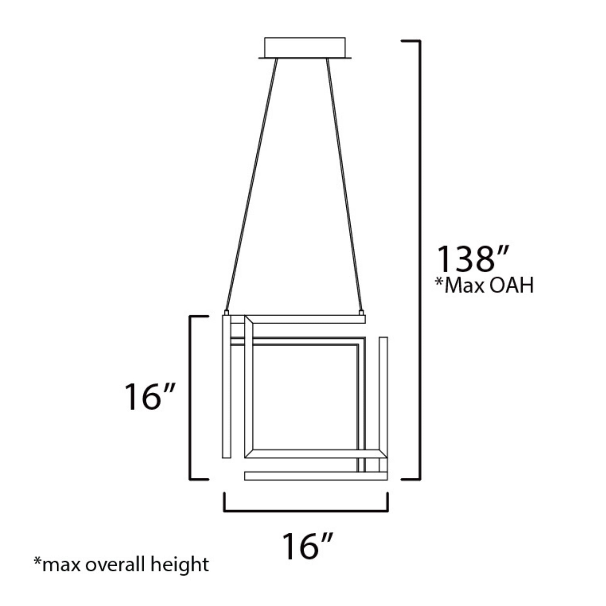 ET2 Lighting - Penrose 16" LED Pendant, 120-277V, Black Finish | Bees Lighting