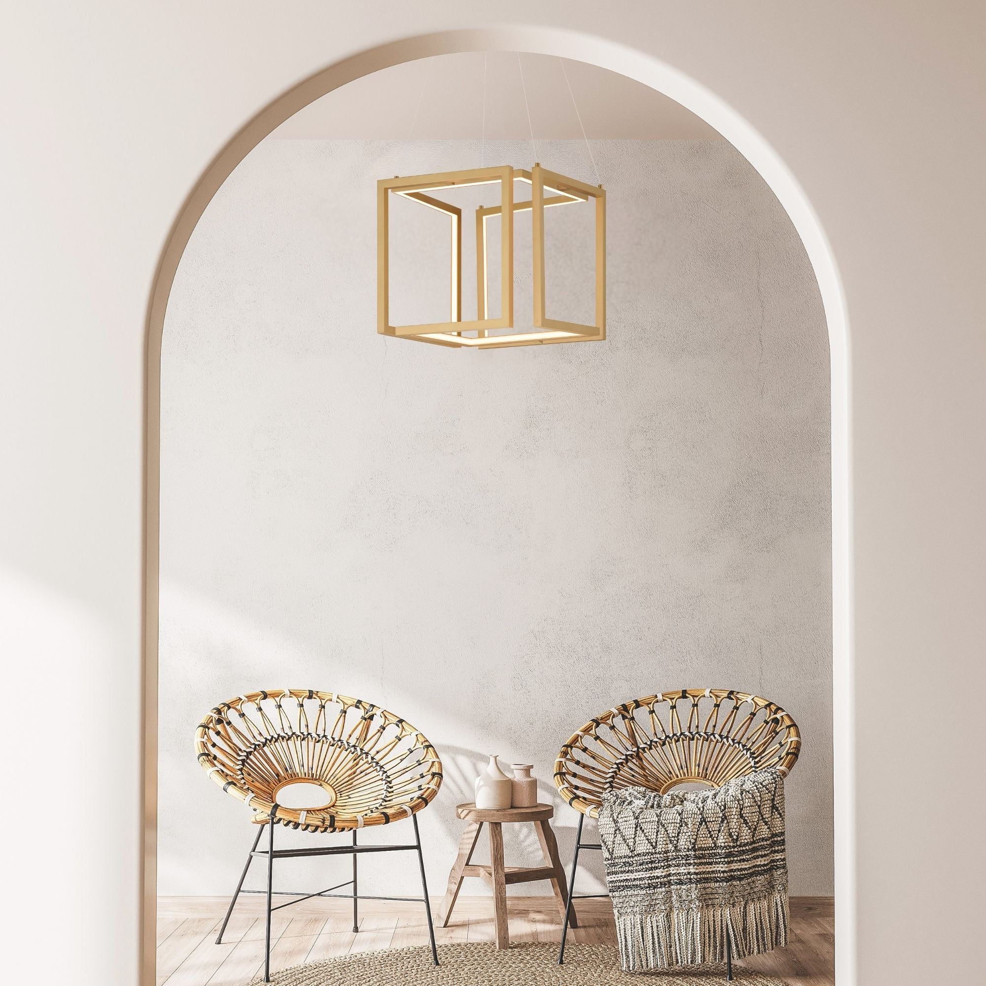 Penrose 16" LED Pendant, 120-277V, Gold Finish