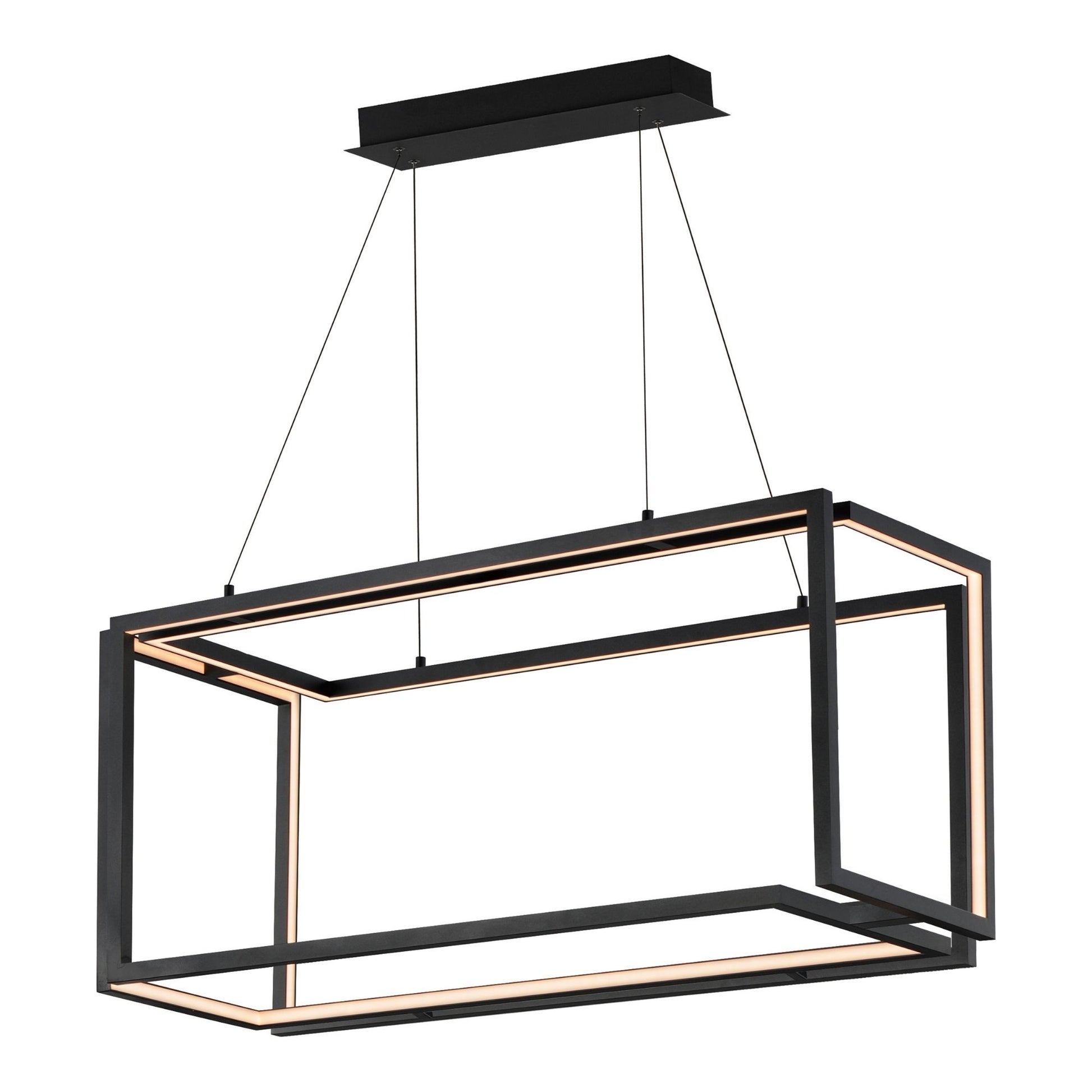 ET2 Lighting - Penrose 38" Linear LED Pendant, 120-277V, Black Finish | Bees Lighting