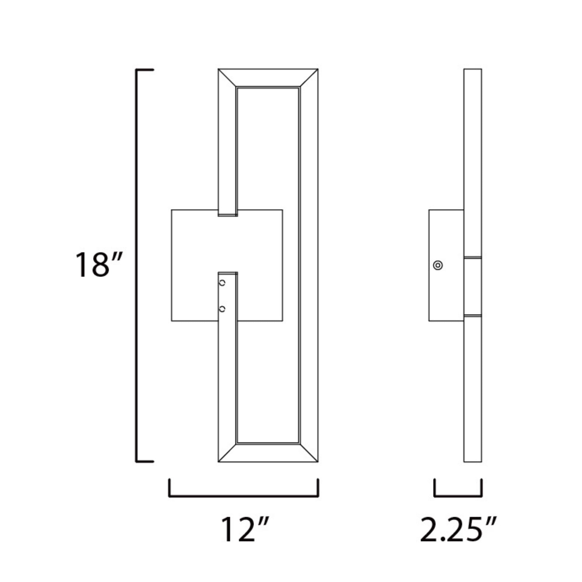Penrose 18" LED Wall Sconce, 120-277V, Gold Finish