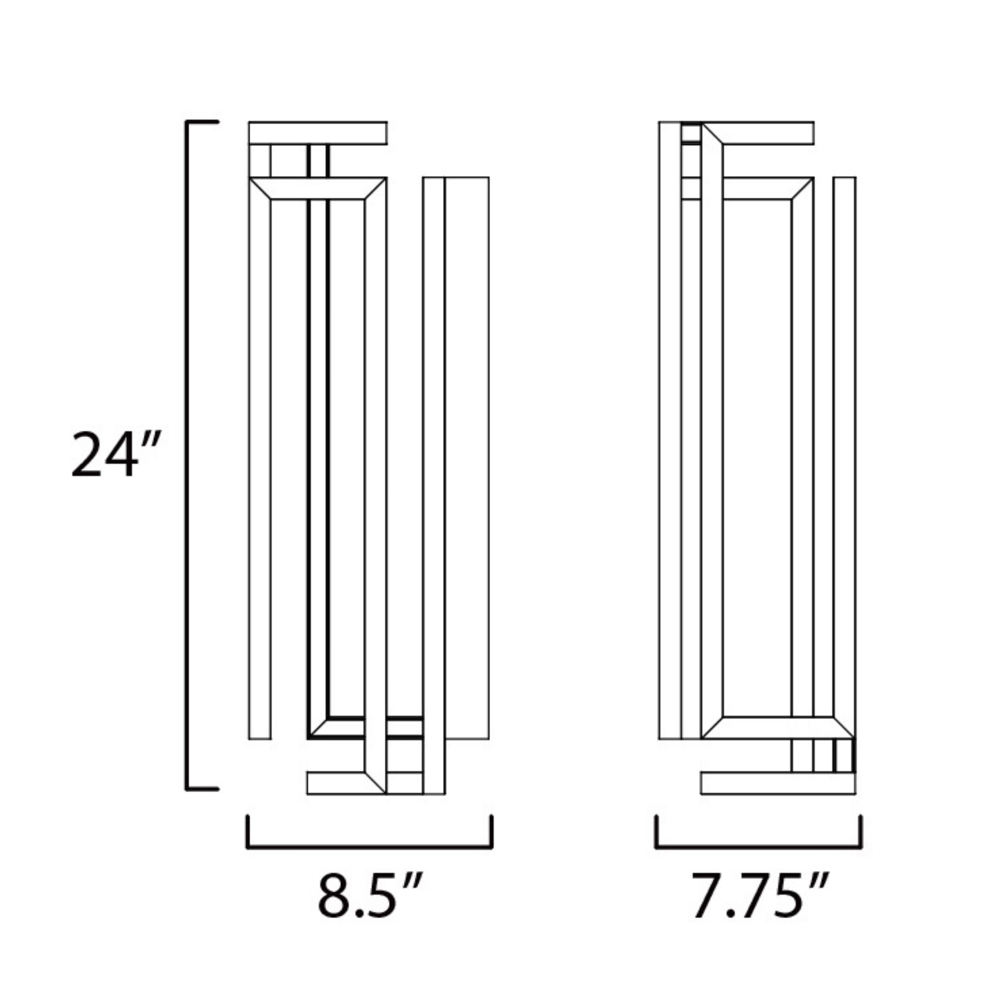 Penrose 24" LED Wall Sconce, Black Finish