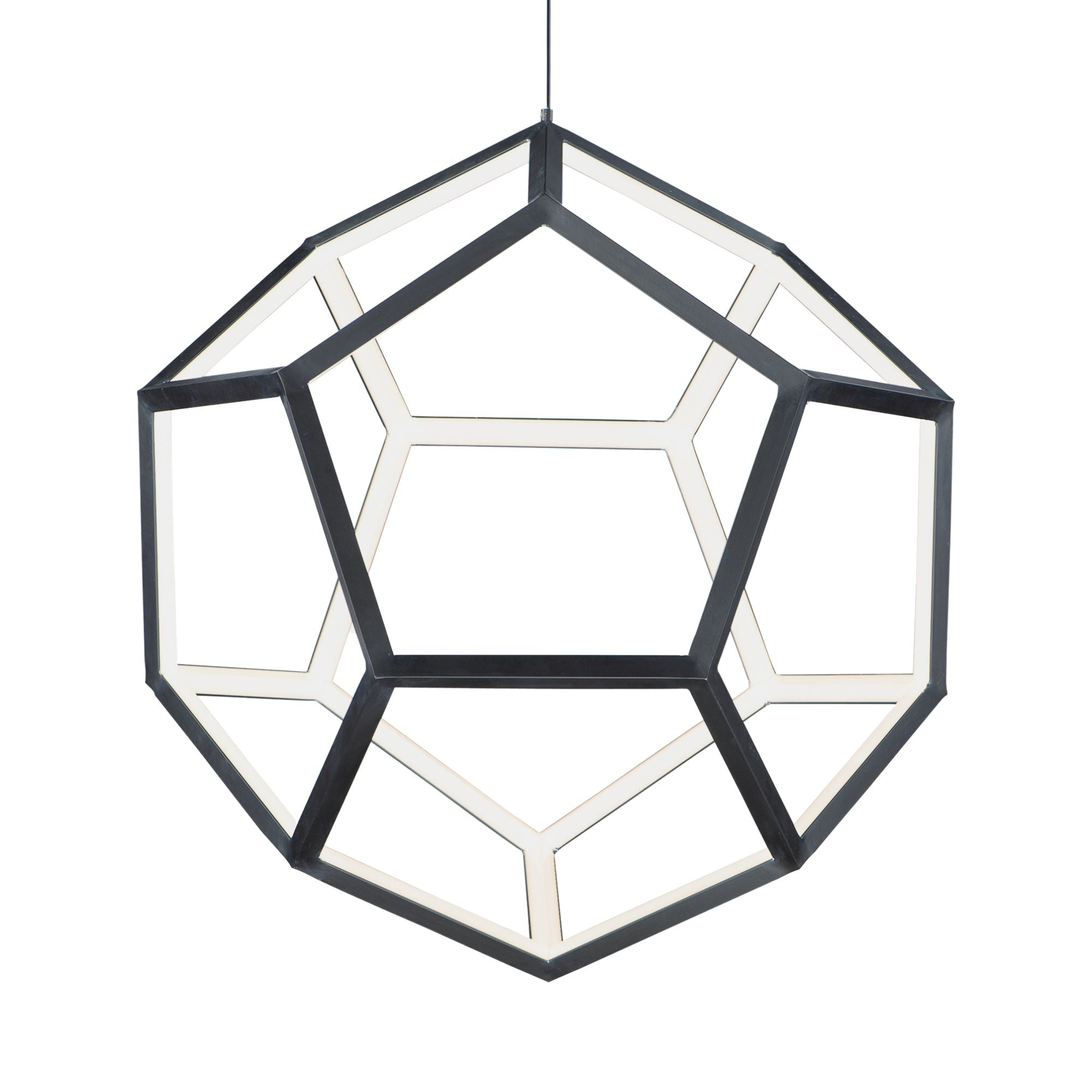 Penta 22" Medium LED Pendant, Black Finish