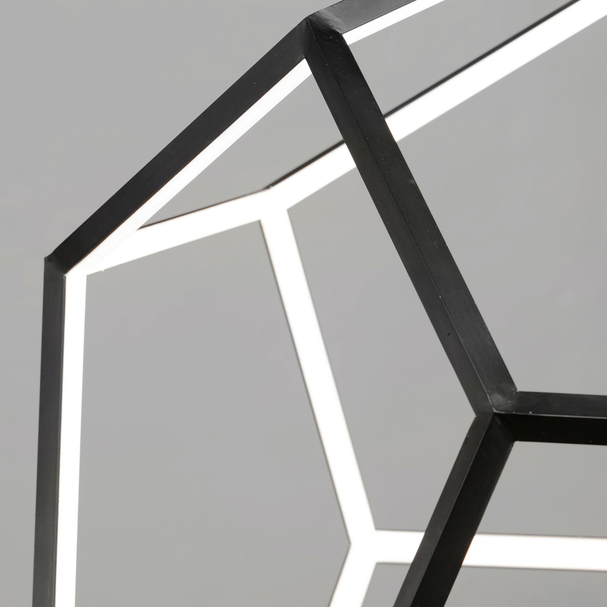 Penta 28" Large LED Pendant, Black Finish