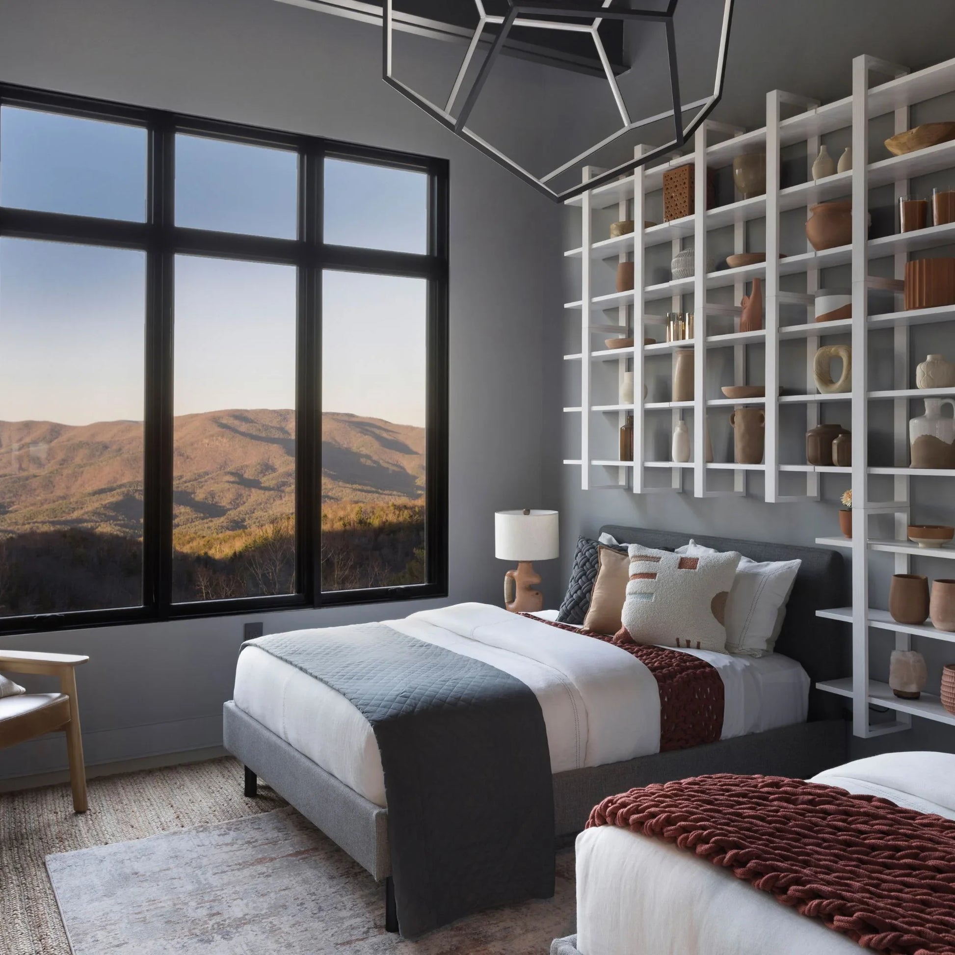 ET2 Lighting - Penta 40" X-Large LED Pendant, Black Finish | Bees Lighting