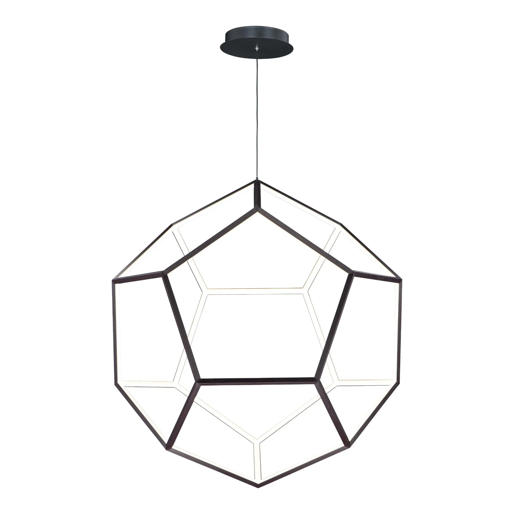 ET2 Lighting - Penta 40" X-Large LED Pendant, Black Finish | Bees Lighting
