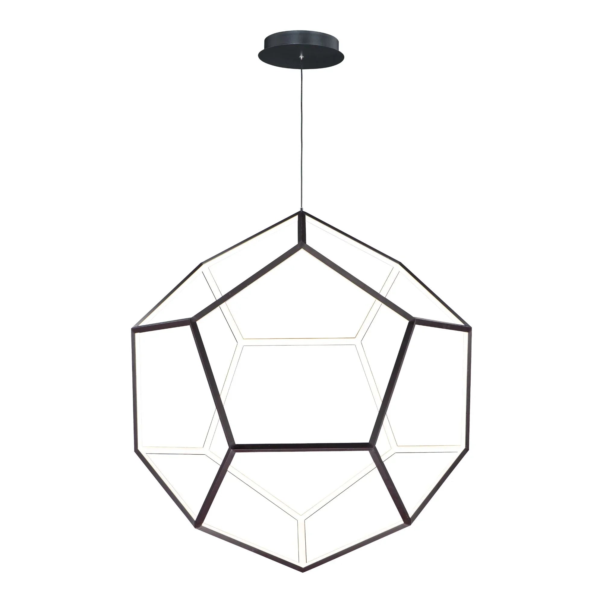 ET2 Lighting - Penta 40" X-Large LED Pendant, Black Finish | Bees Lighting