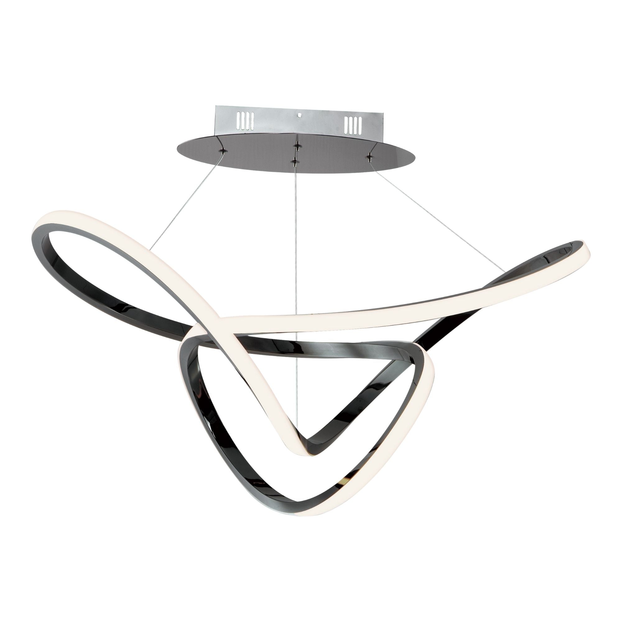 Perpetual 32" LED Pendant, Black Chrome Finish