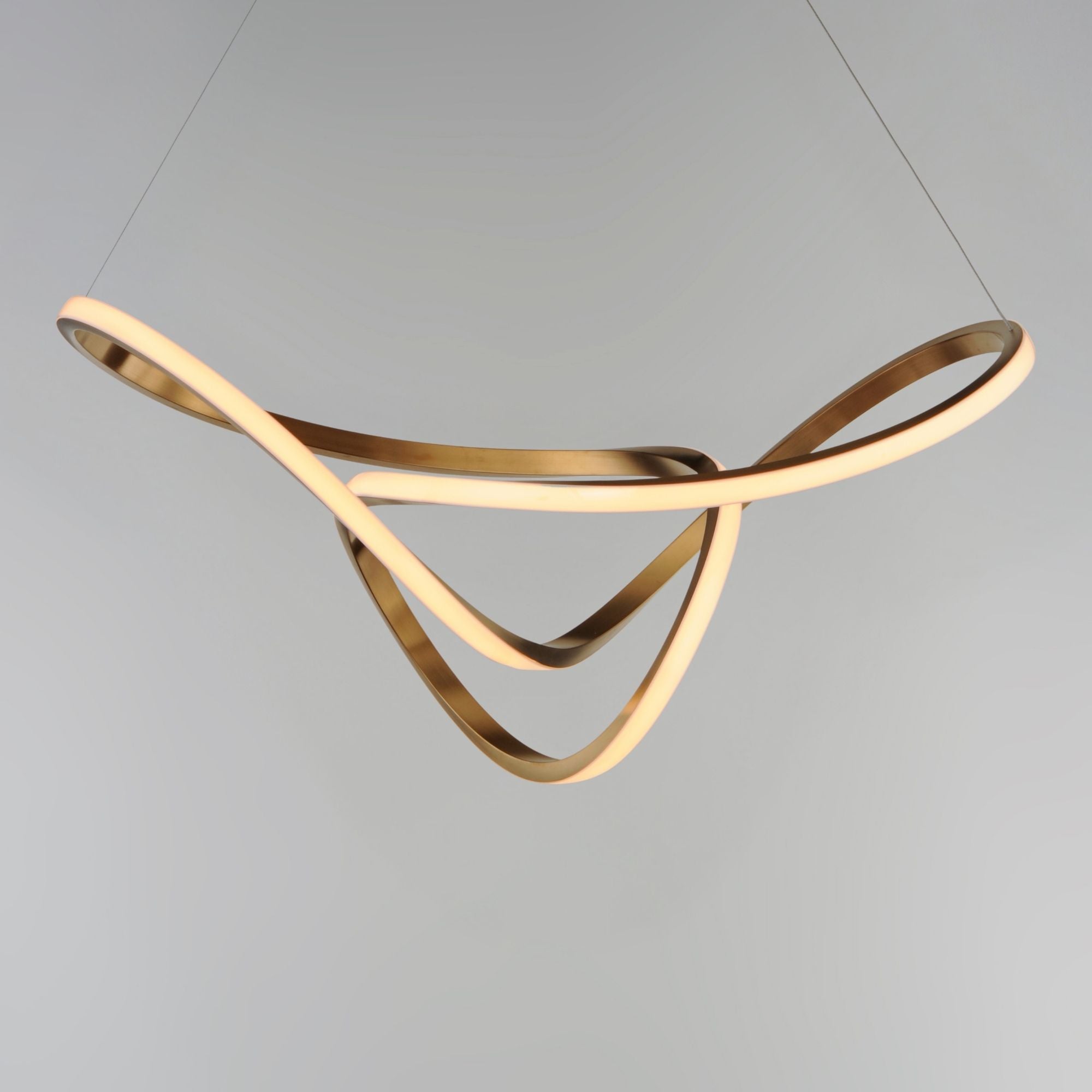 Perpetual 32" LED Pendant, Brushed Champagne Finish