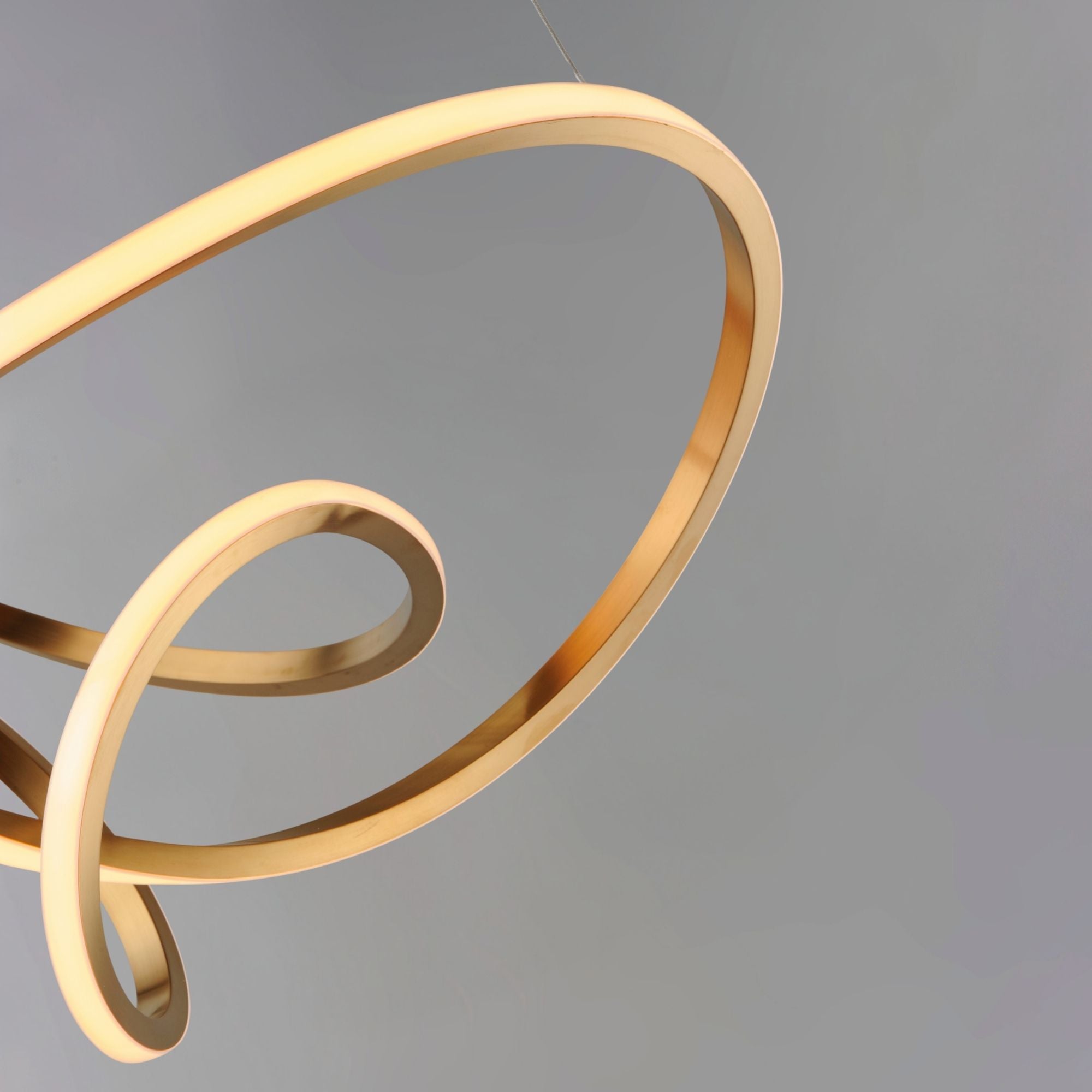 Perpetual 32" LED Pendant, Brushed Champagne Finish