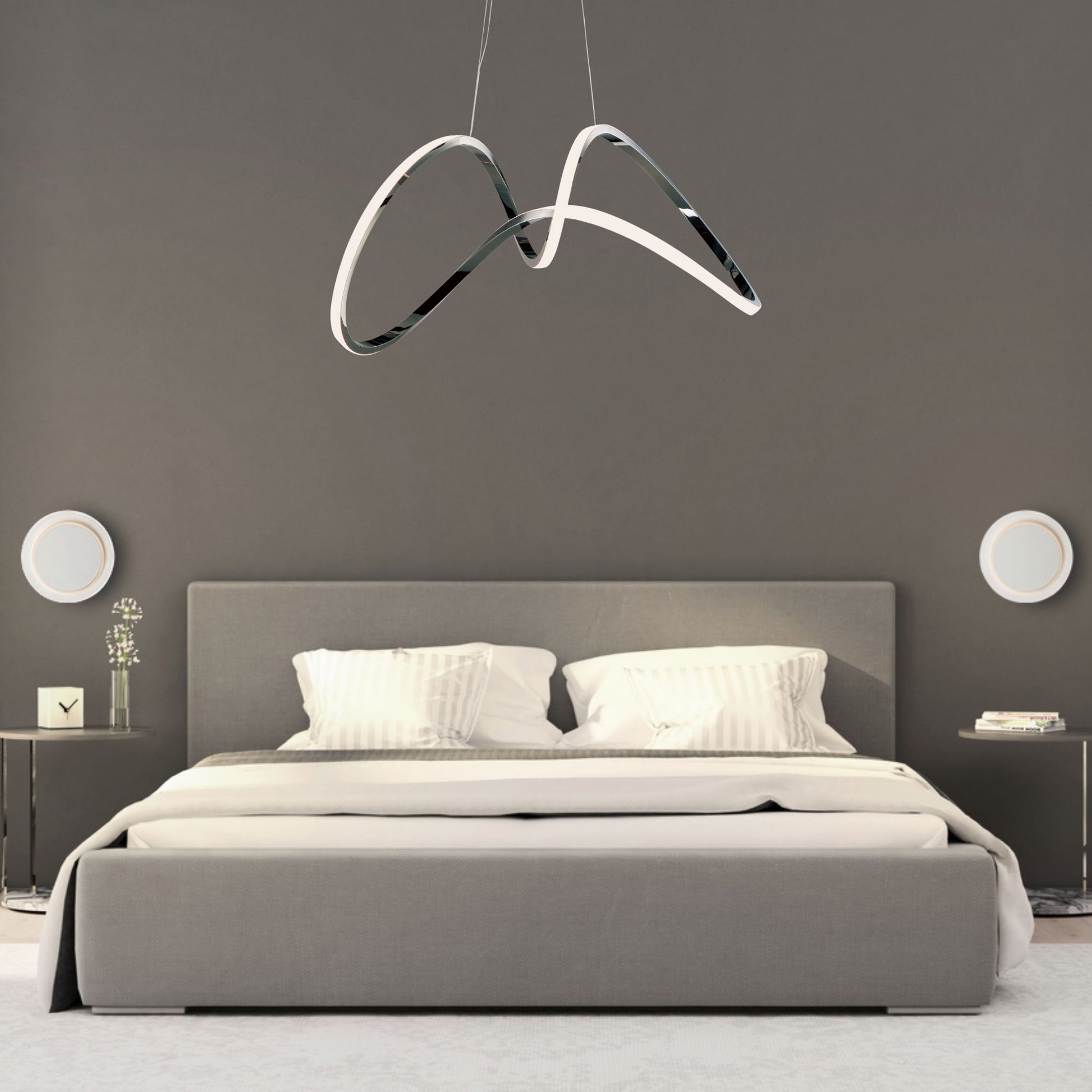 ET2 Lighting - Perpetual 37" LED Pendant, Black Chrome Finish | Bees Lighting