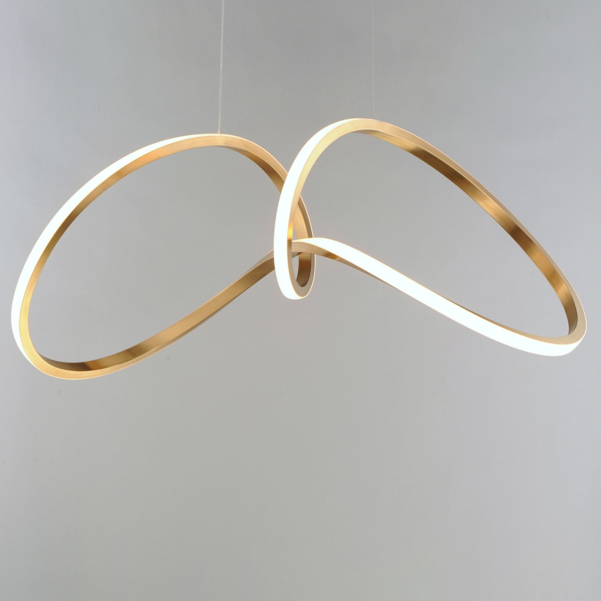 Perpetual 37" LED Pendant, Brushed Champagne Finish