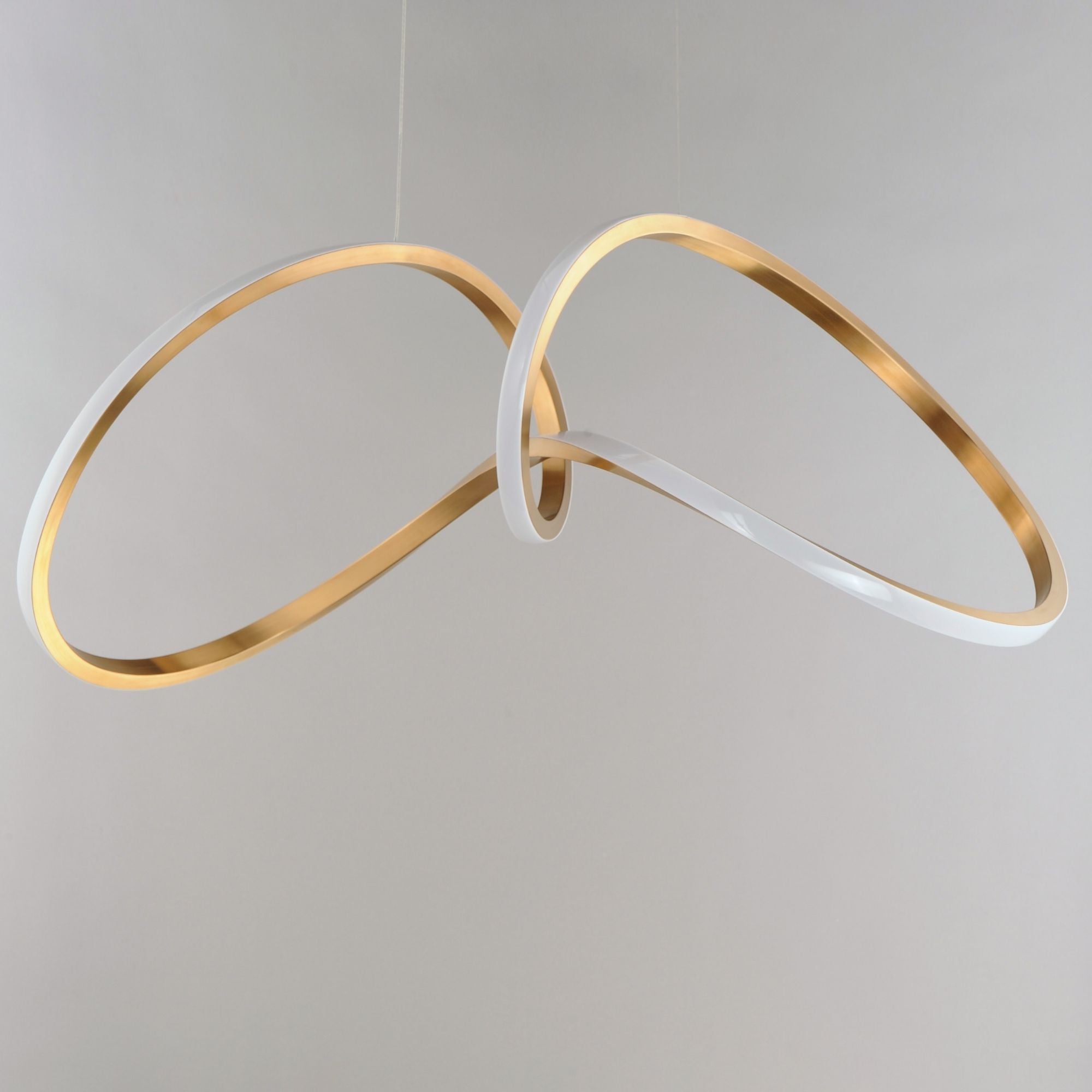 Perpetual 37" LED Pendant, Brushed Champagne Finish