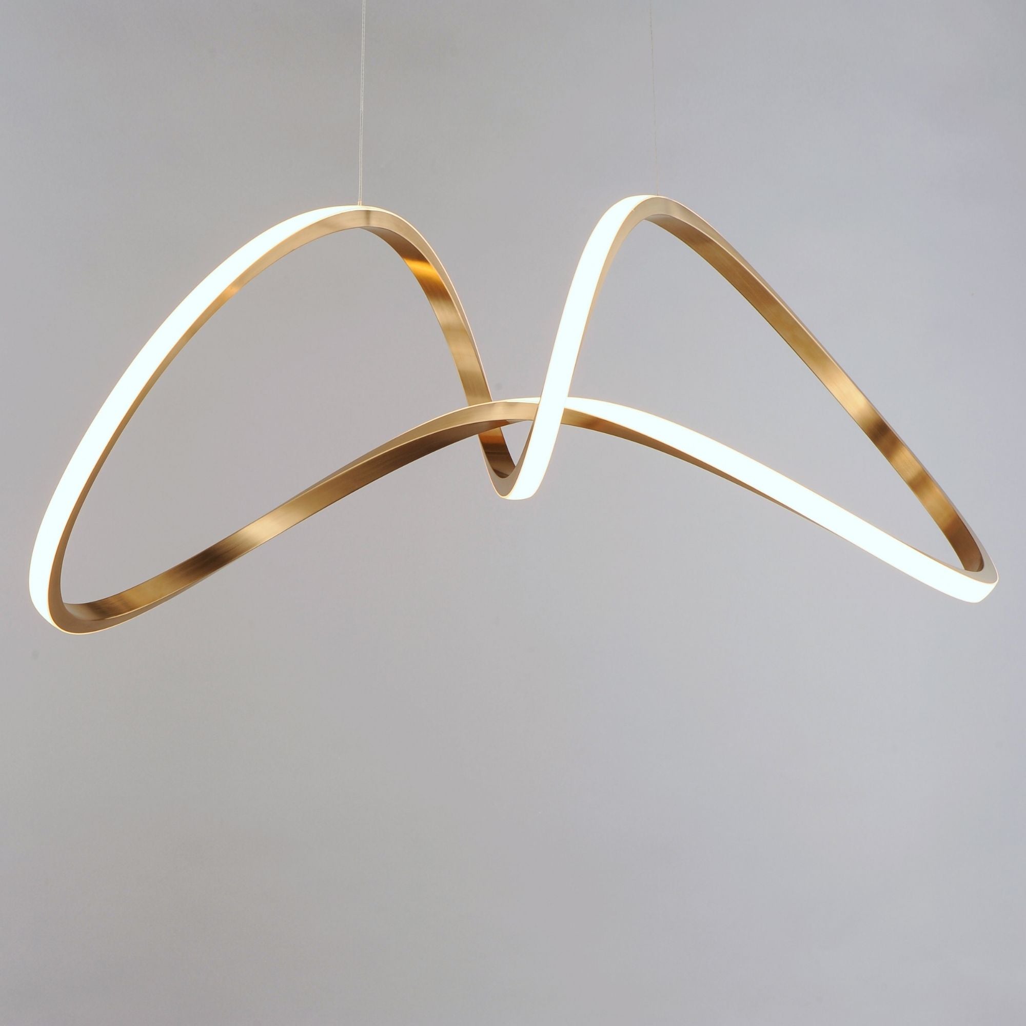 Perpetual 37" LED Pendant, Brushed Champagne Finish