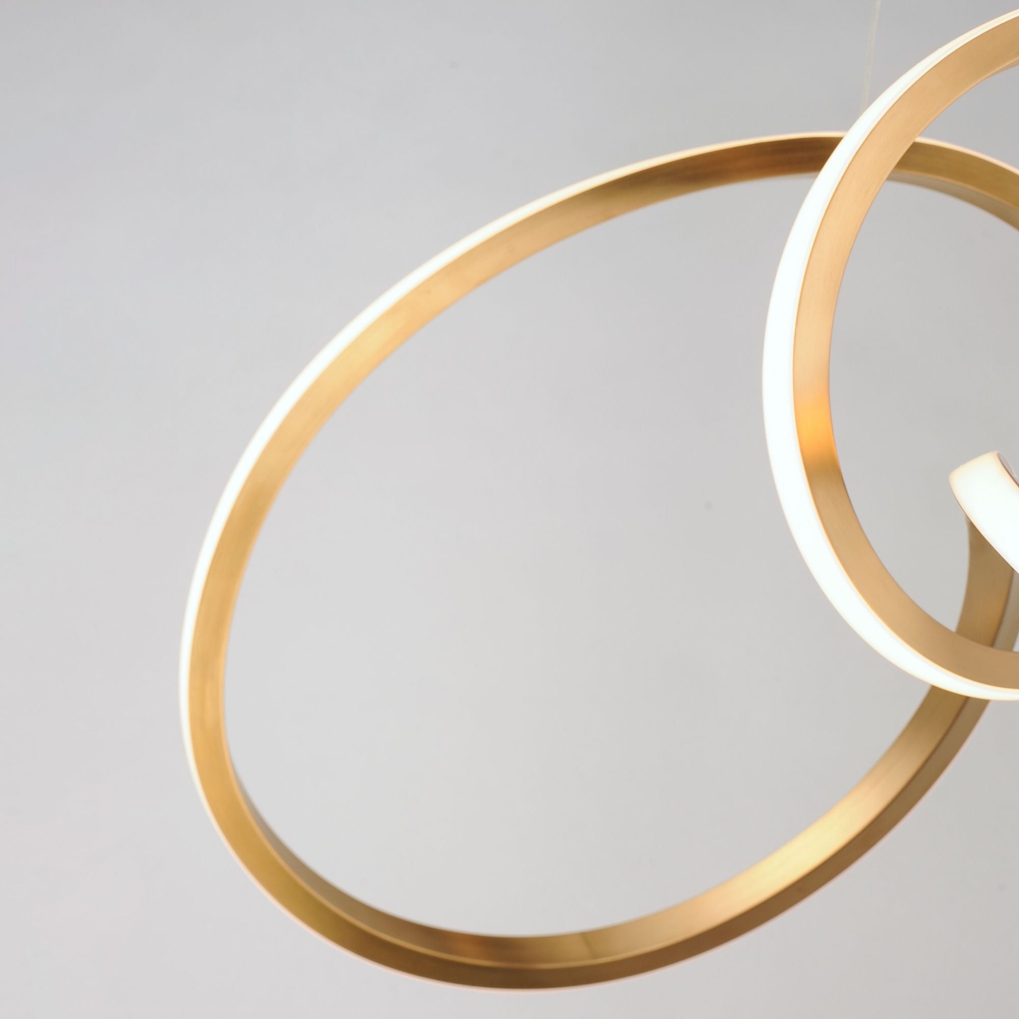 Perpetual 37" LED Pendant, Brushed Champagne Finish