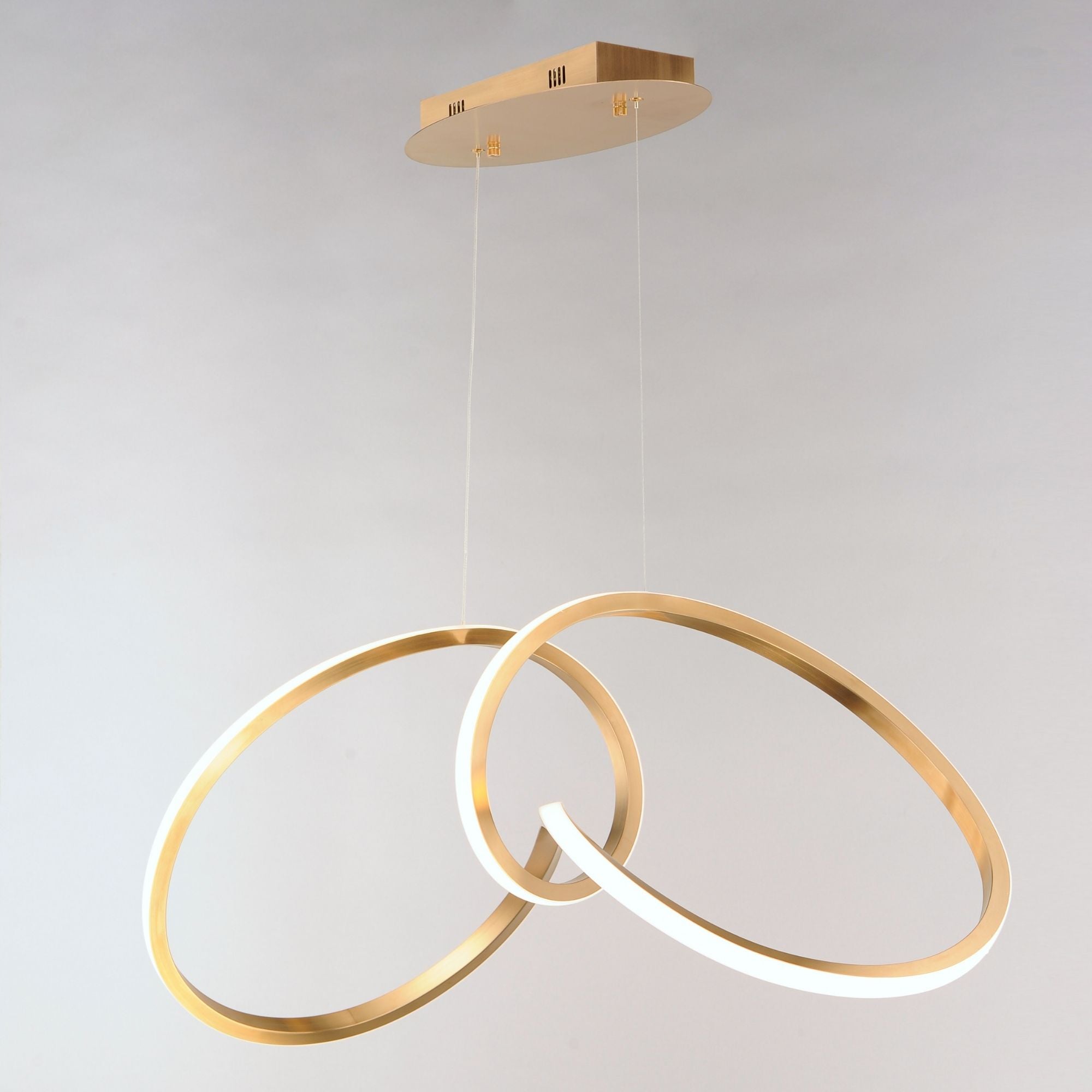 Perpetual 37" LED Pendant, Brushed Champagne Finish