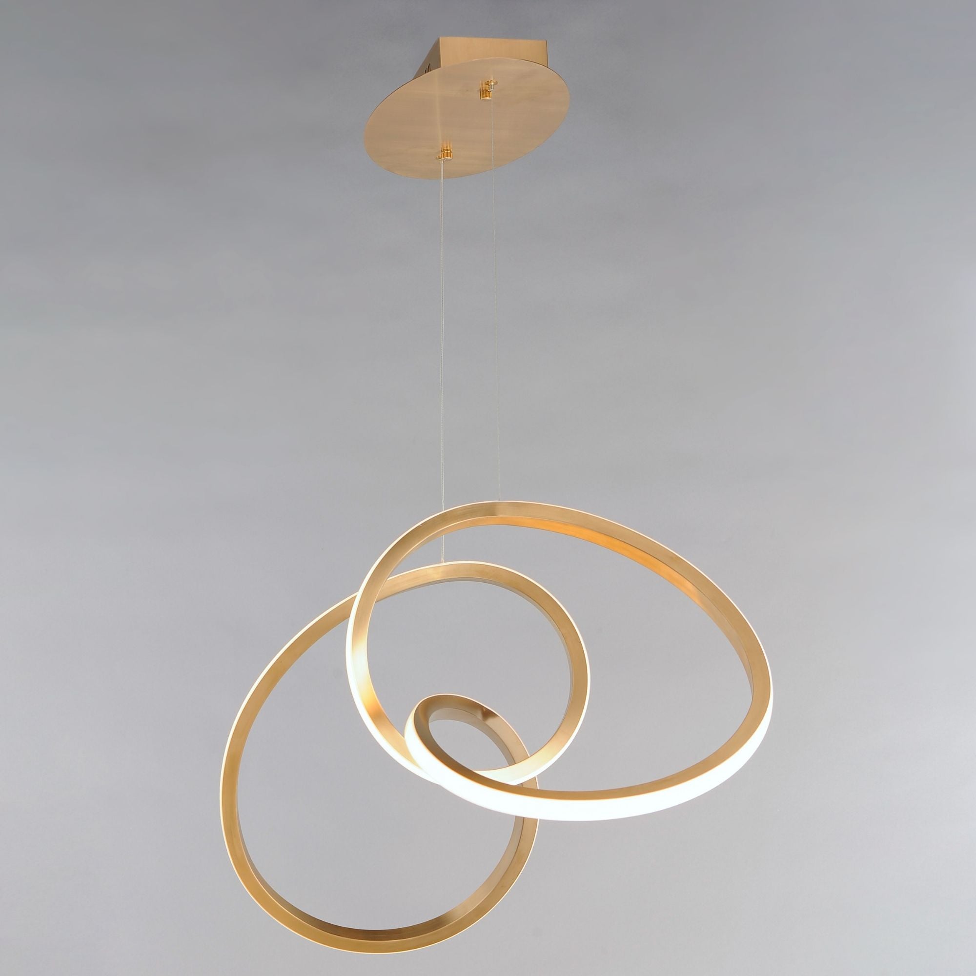Perpetual 37" LED Pendant, Brushed Champagne Finish