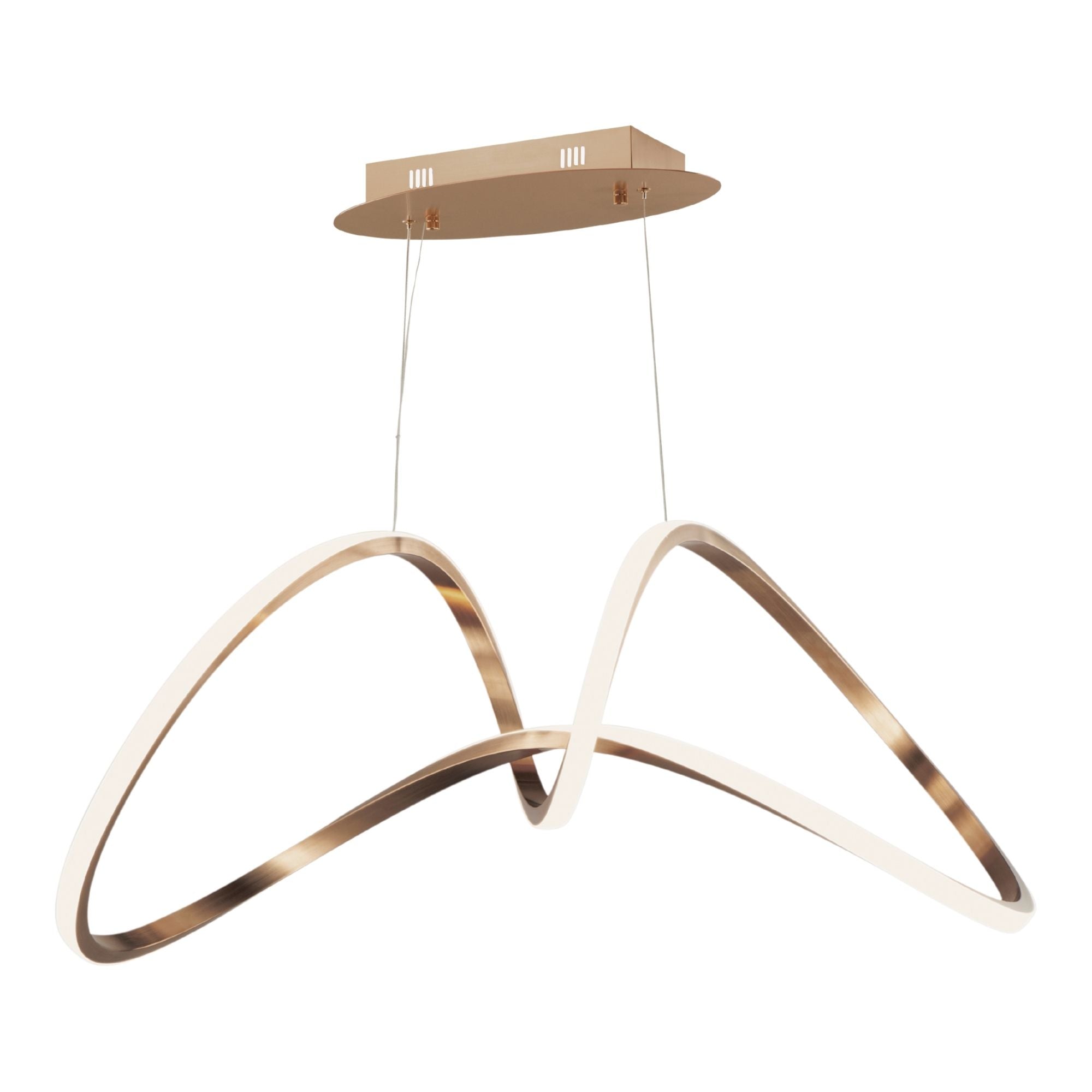 Perpetual 37" LED Pendant, Brushed Champagne Finish