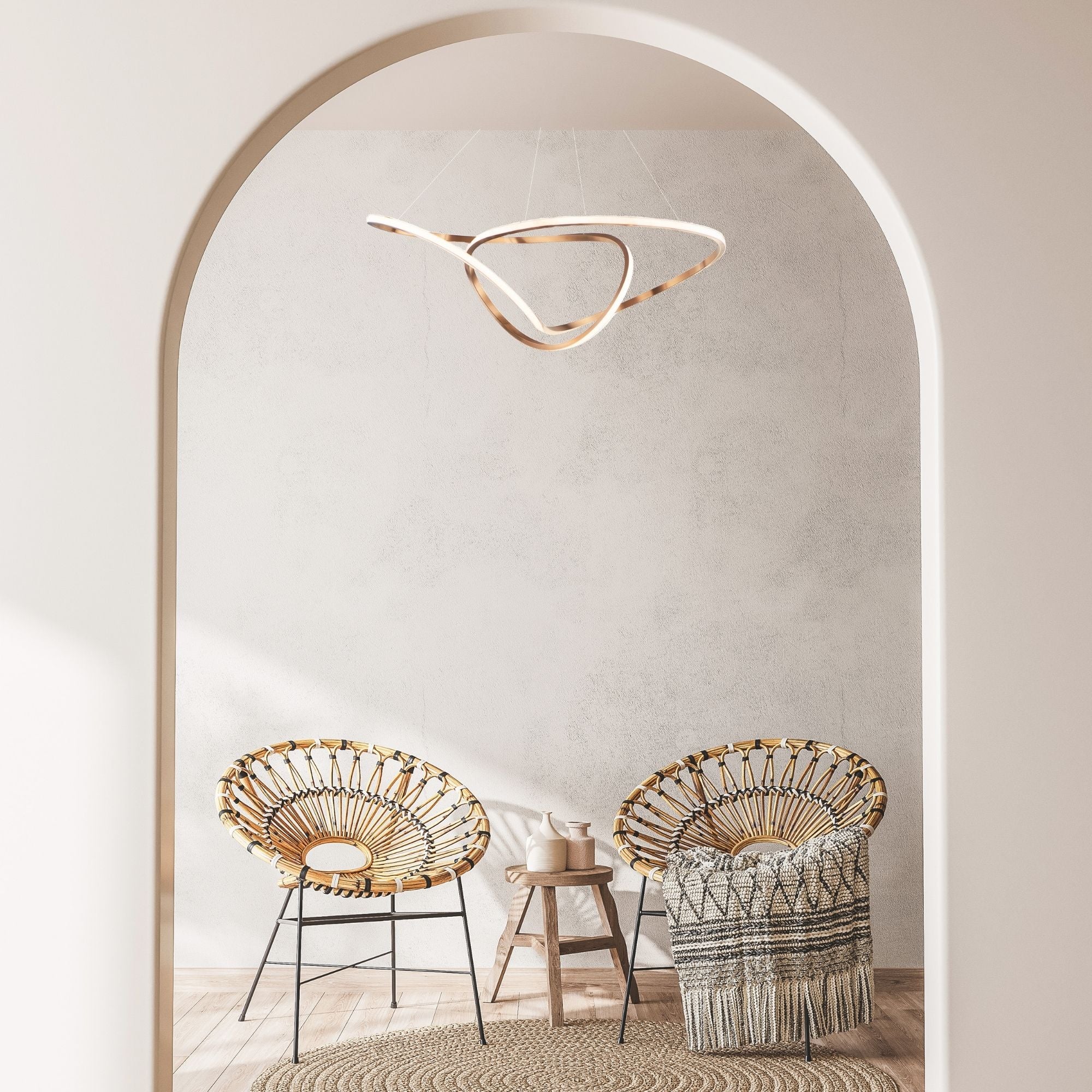 Perpetual 43" LED Pendant, Brushed Champagne Finish